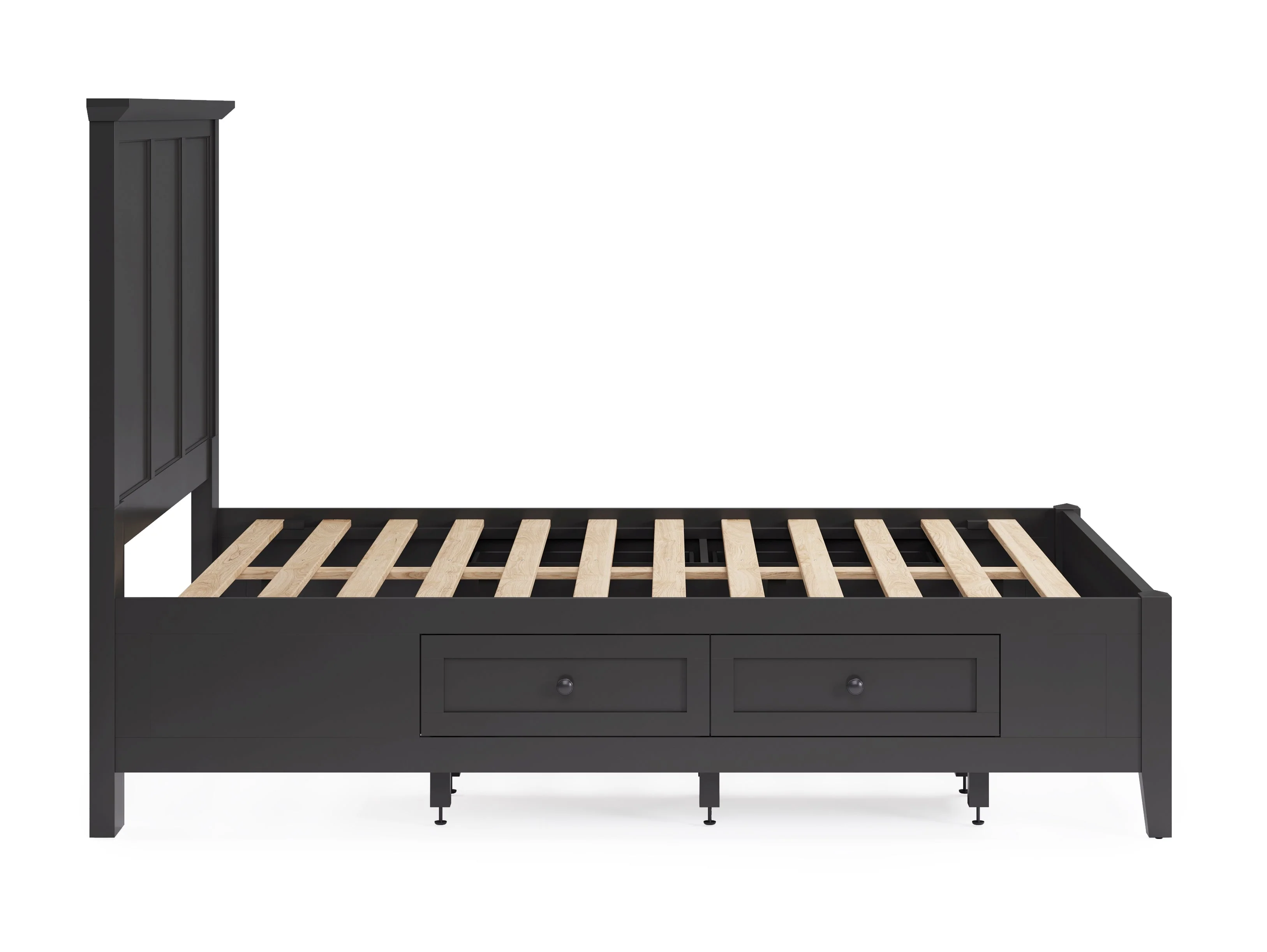 Grace Four Drawer Full Platform Storage Bed in Raven Black - Image 7