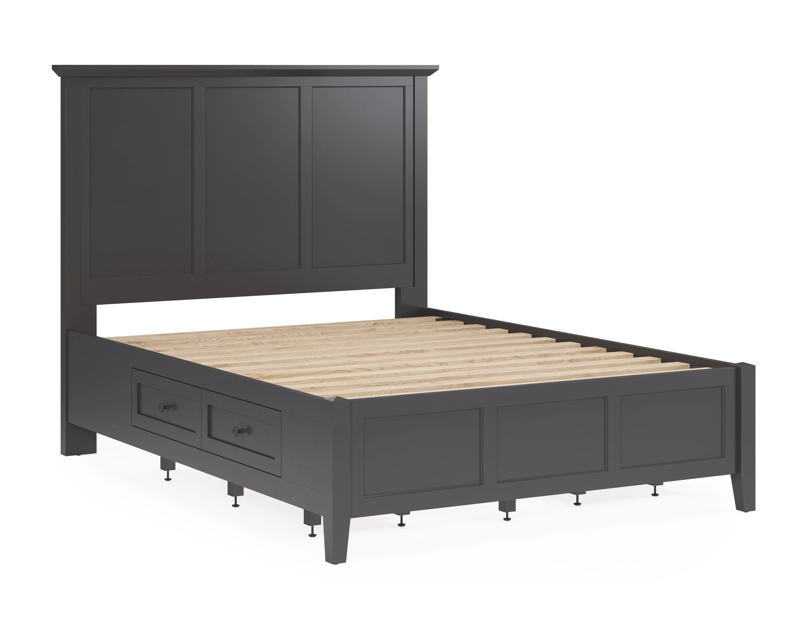 Grace Four Drawer Queen Platform Storage Bed in Raven Black - Image 8