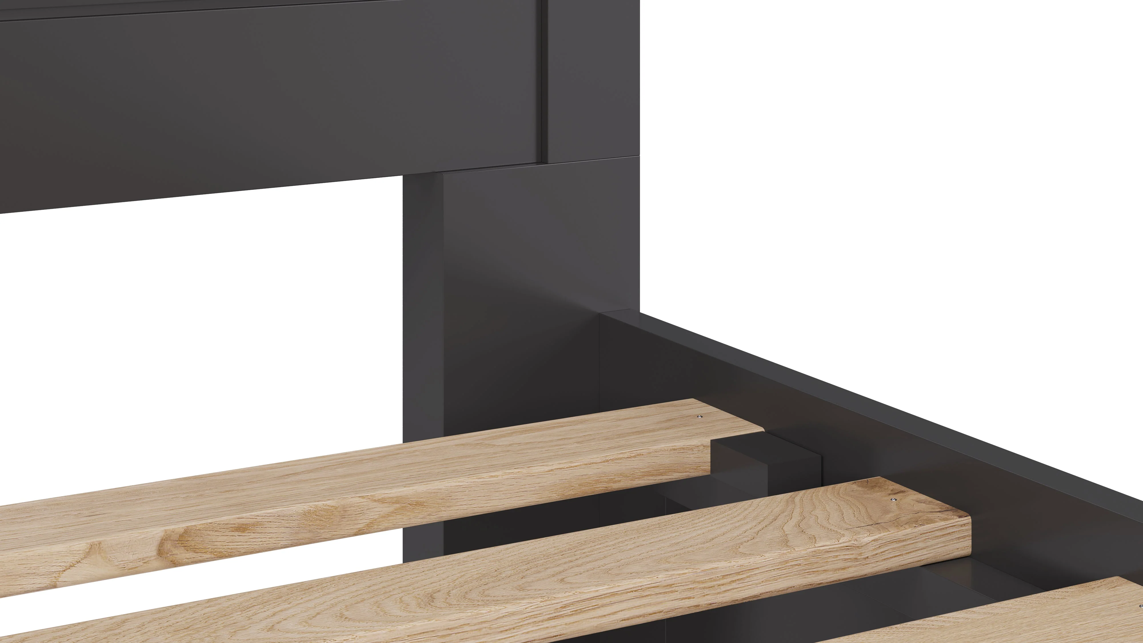 Grace Four Drawer Queen Platform Storage Bed in Raven Black - Image 9