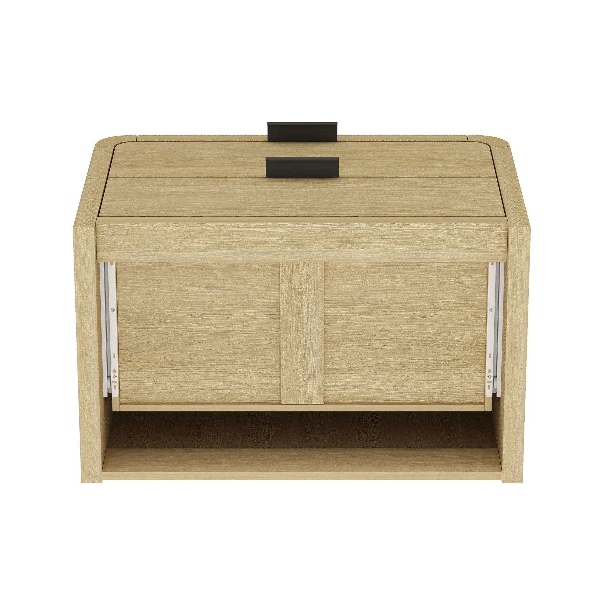 Grace Nightstand in Natural Oak and Black - Image 10