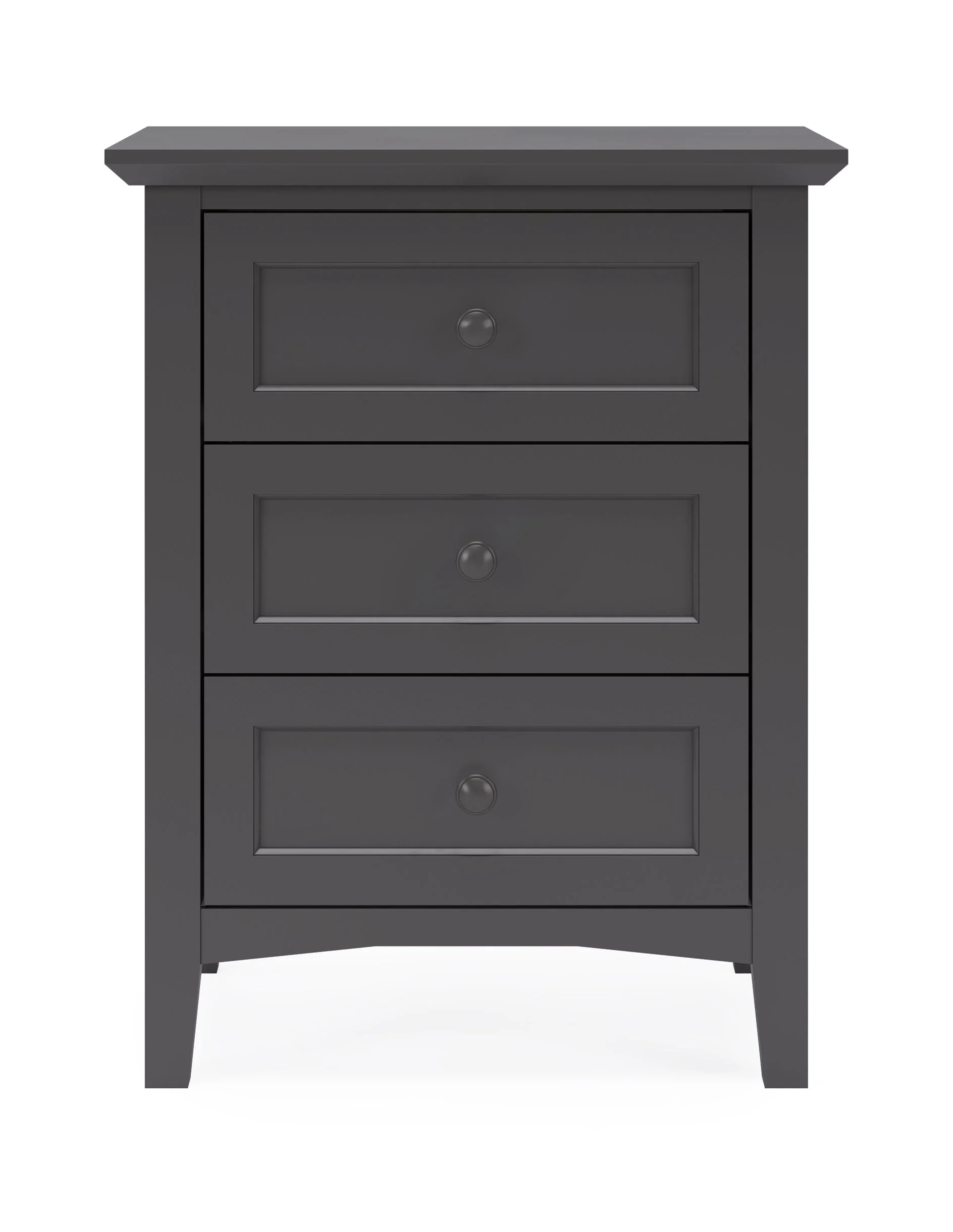 Grace Three Drawer Nightstand in Raven Black - Image 3