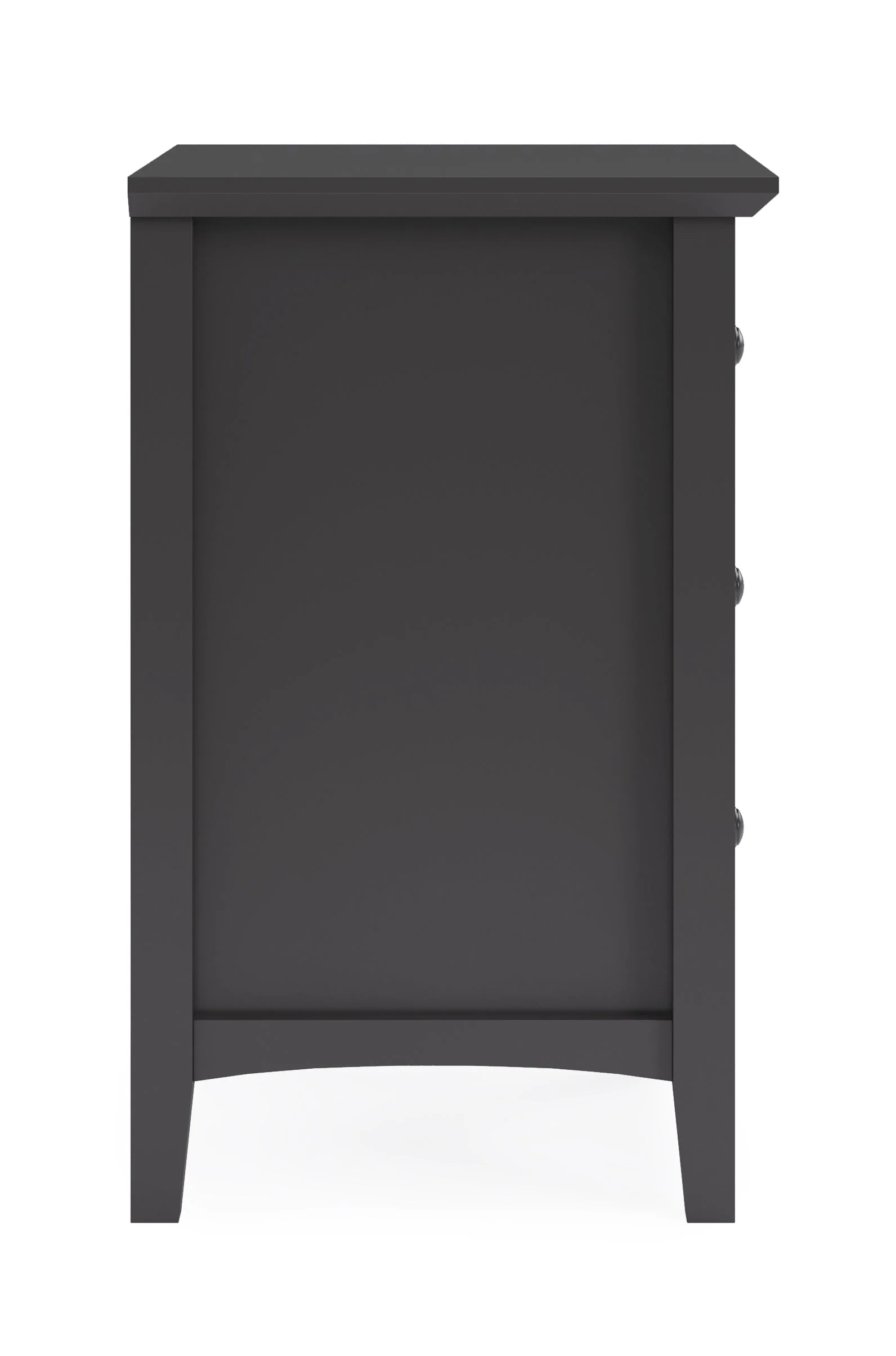 Grace Three Drawer Nightstand in Raven Black - Image 4