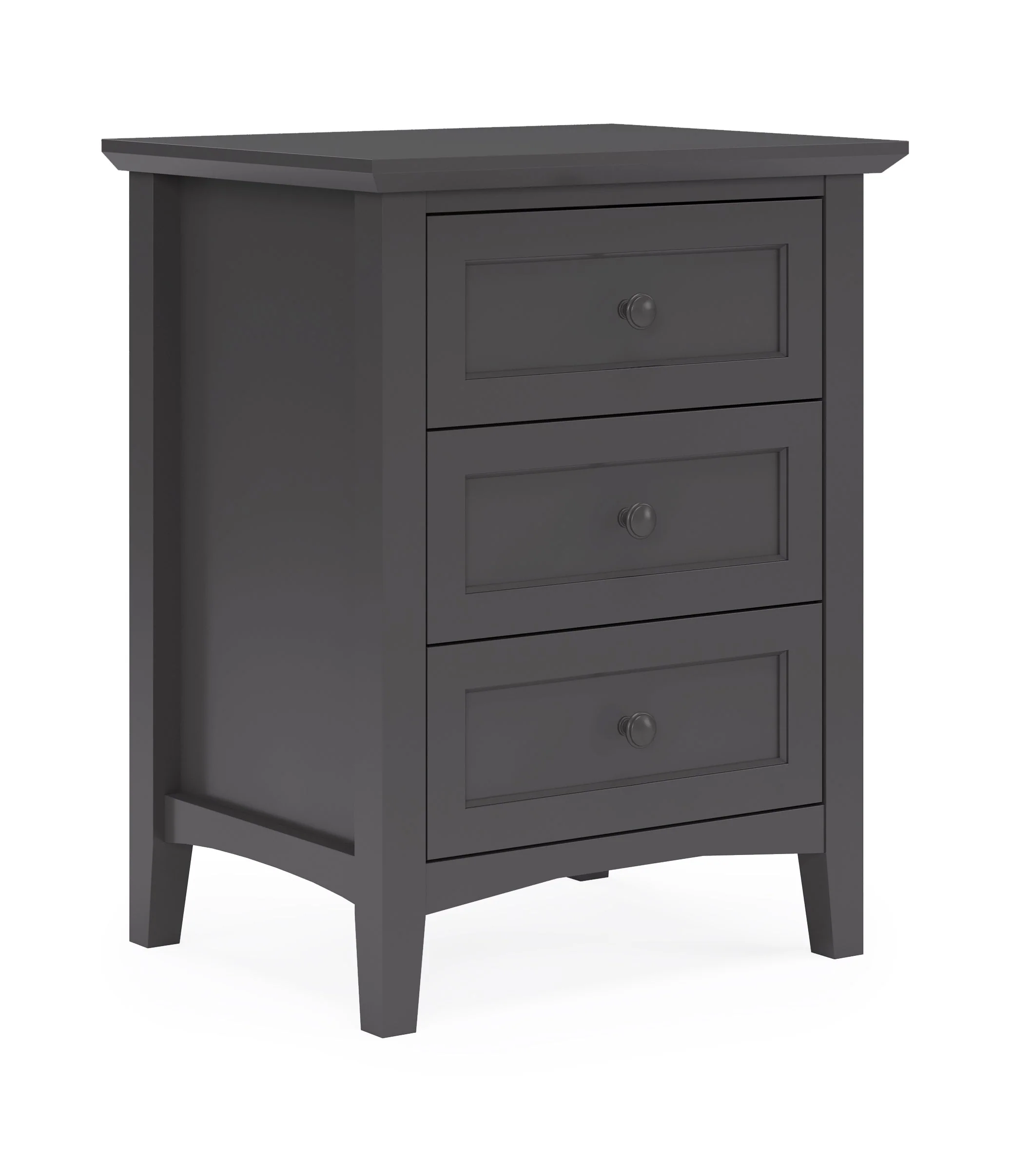 Grace Three Drawer Nightstand in Raven Black - Image 6