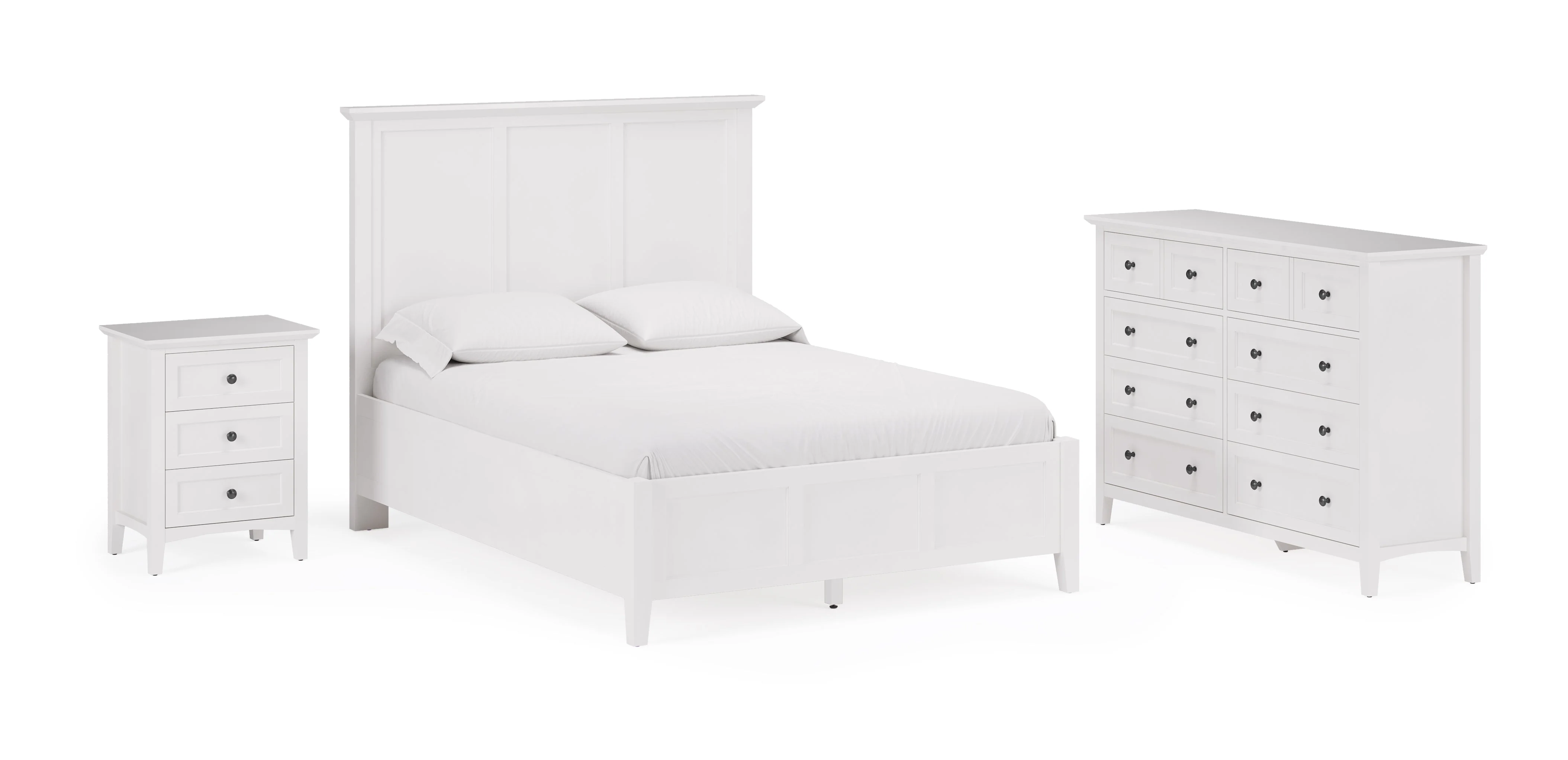 Grace Three Drawer Nightstand in Snowfall White - Image 12