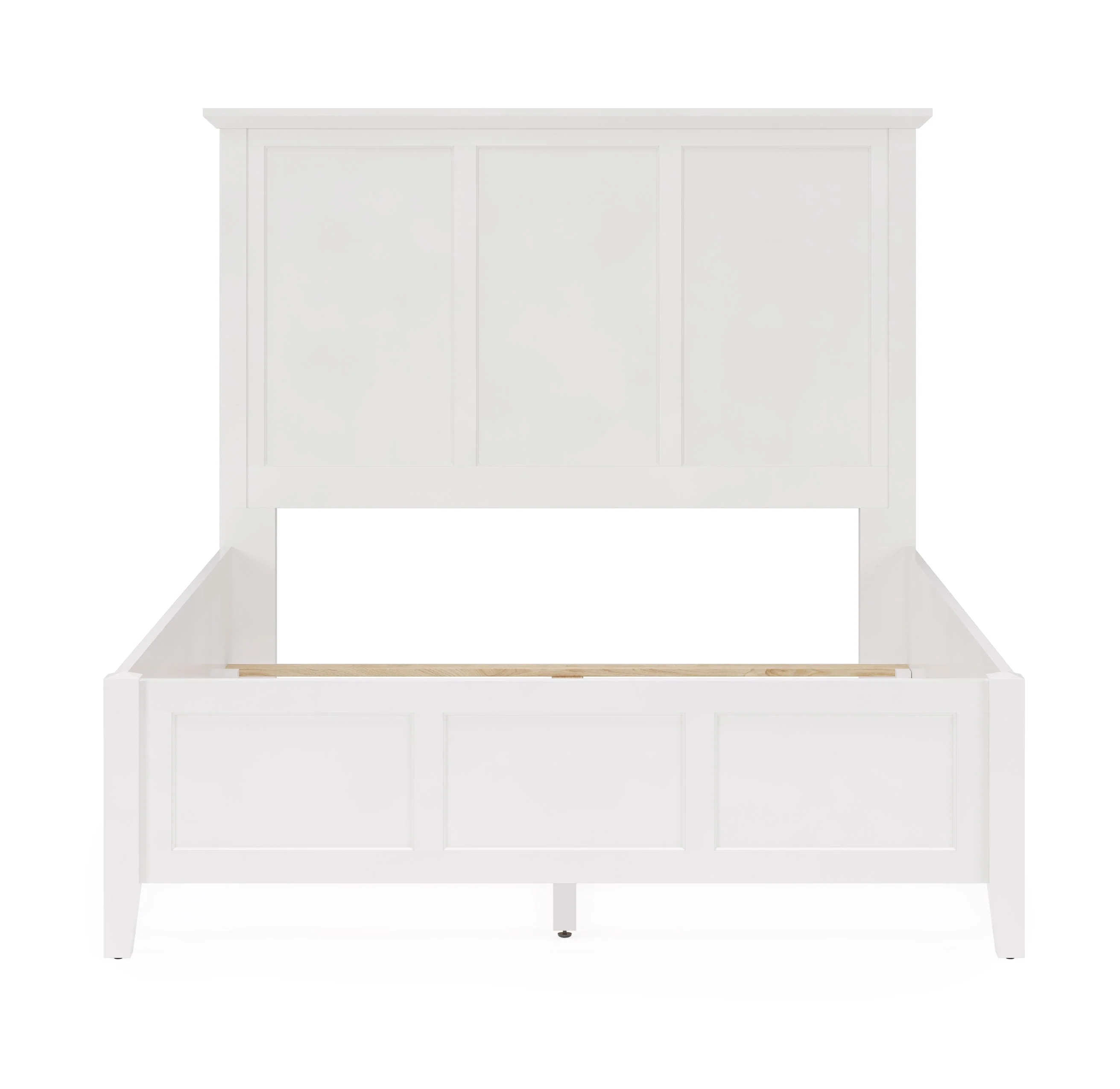 Grace Three Eastern King Panel Bed in Snowfall White - Image 6