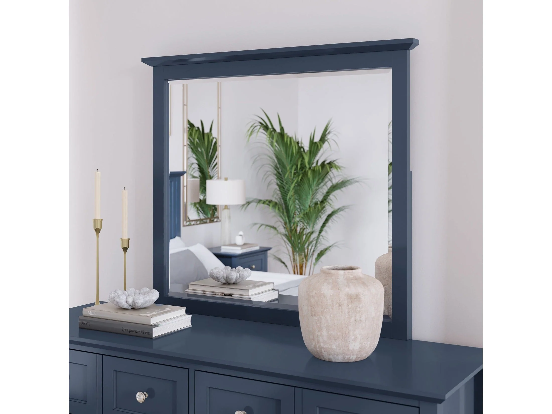 Grace Wall or Dresser Mirror in Blueberry