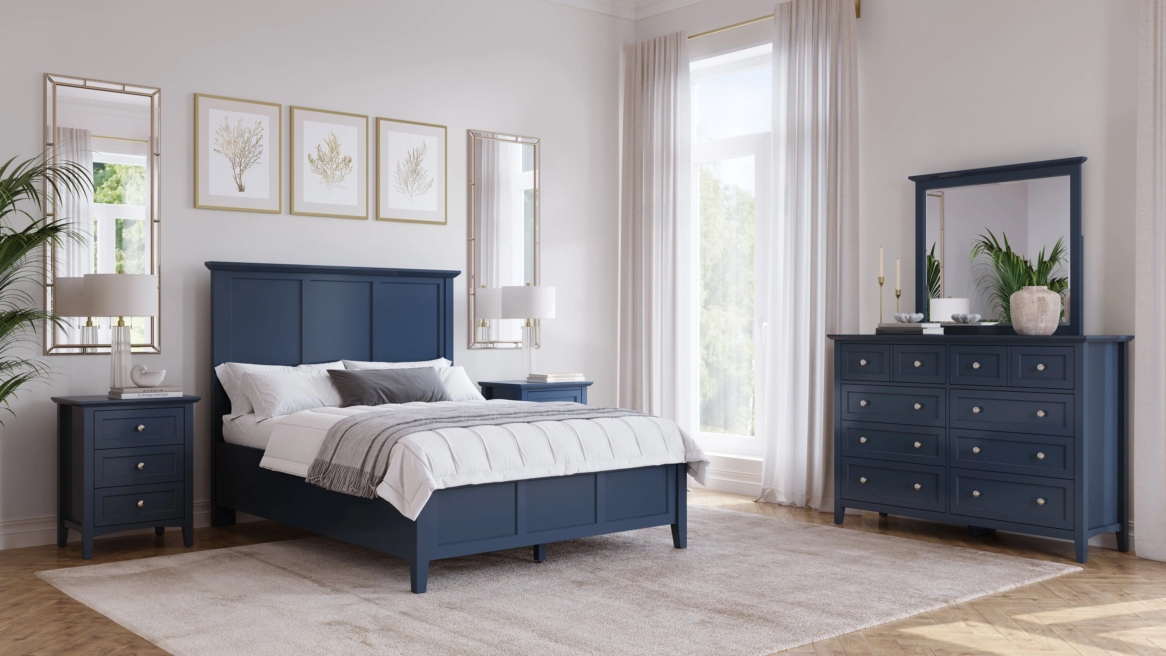 Grace Wall or Dresser Mirror in Blueberry - Image 4