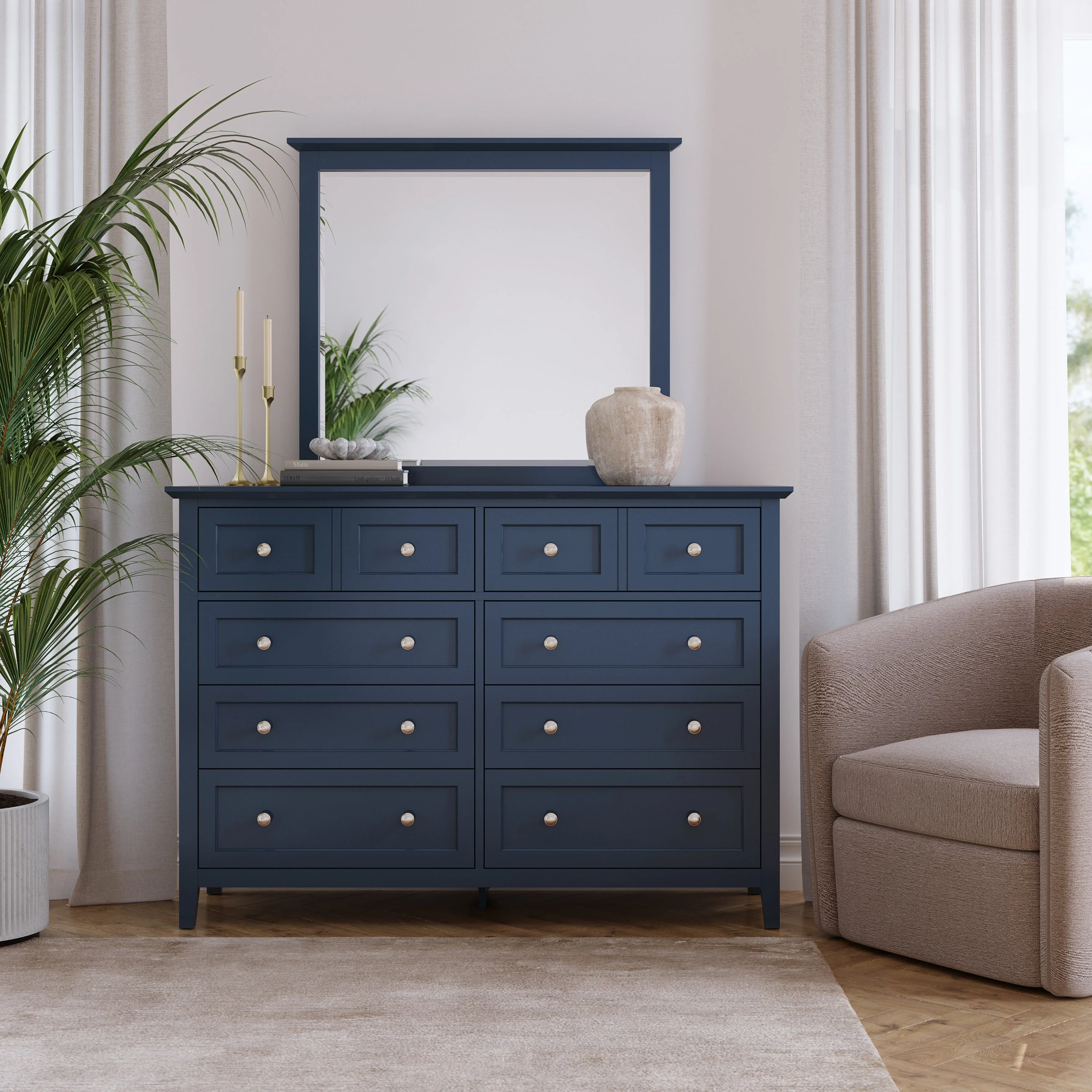 Grace Wall or Dresser Mirror in Blueberry - Image 6