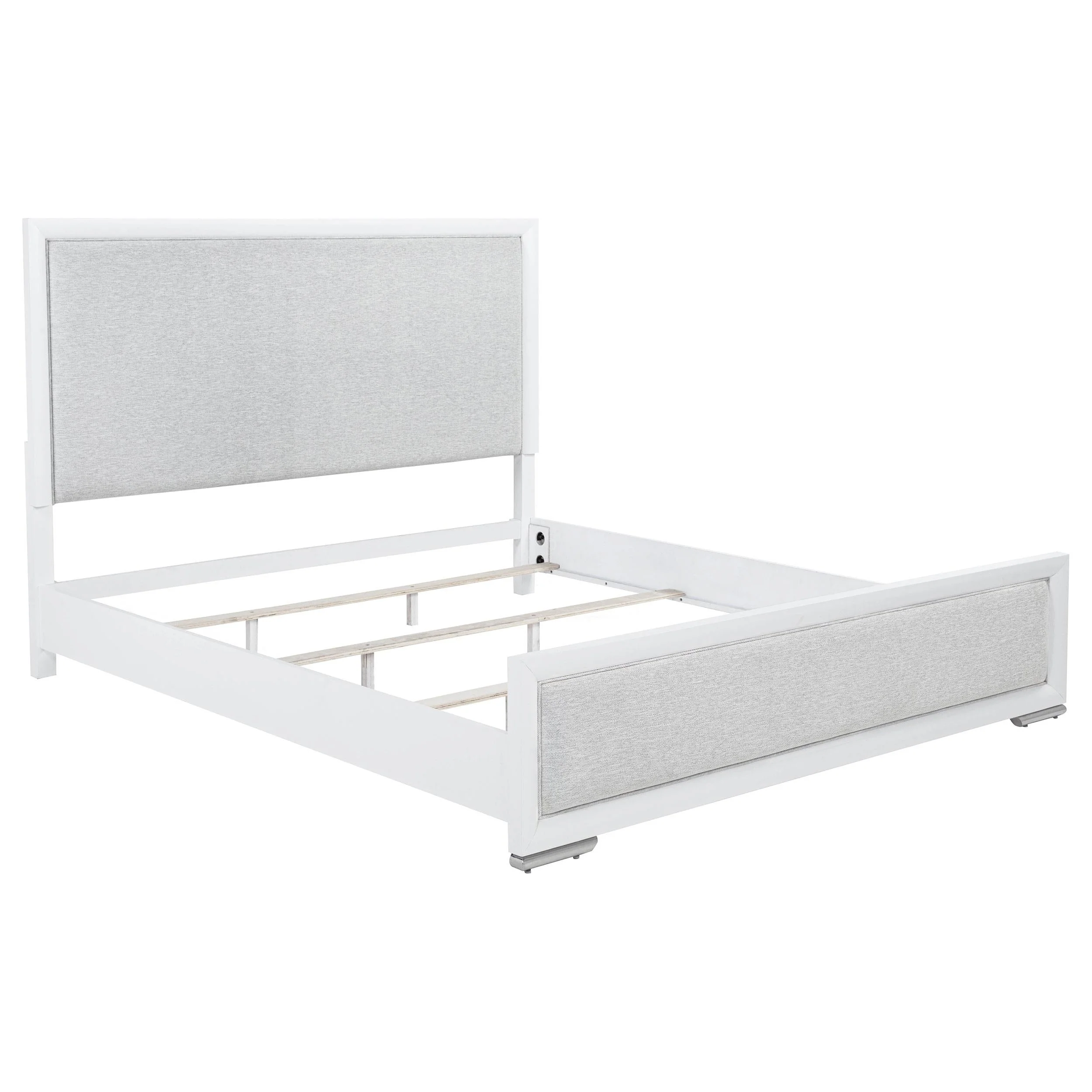 Gracemont Gray and White 57-inch Eastern King Panel Bed - Image 6