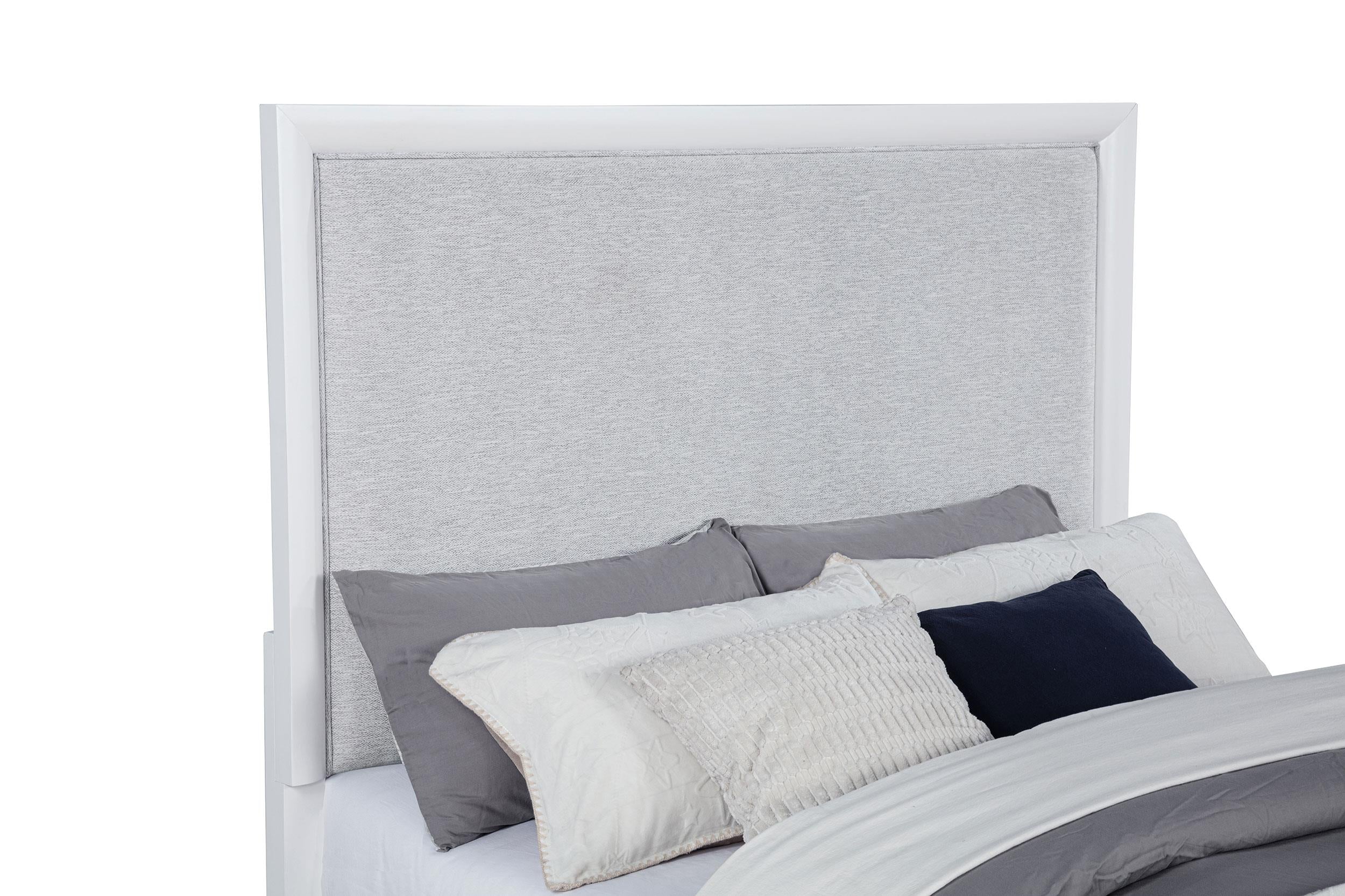 Gracemont Gray and White 57-inch Queen Panel Bed - Image 7