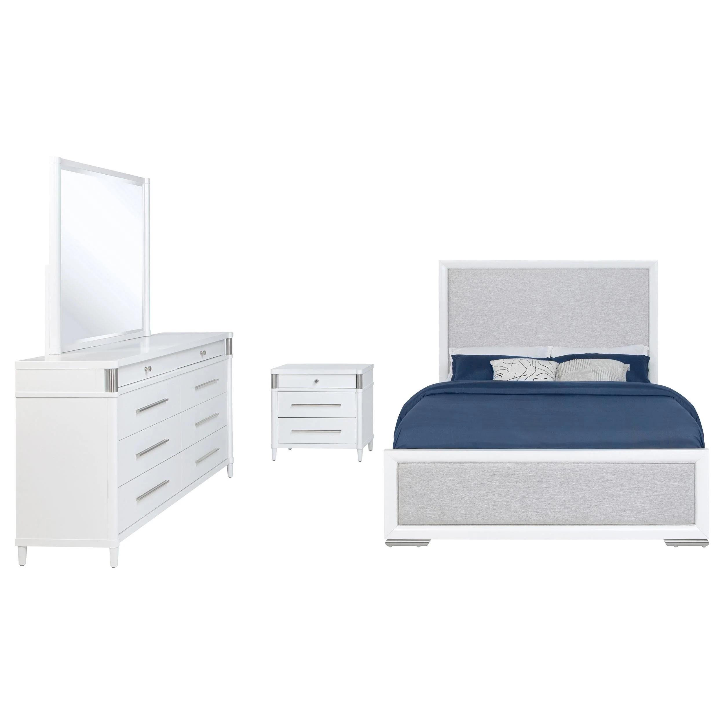 Gracemont White 4-Piece California King Bedroom Set - Image 2