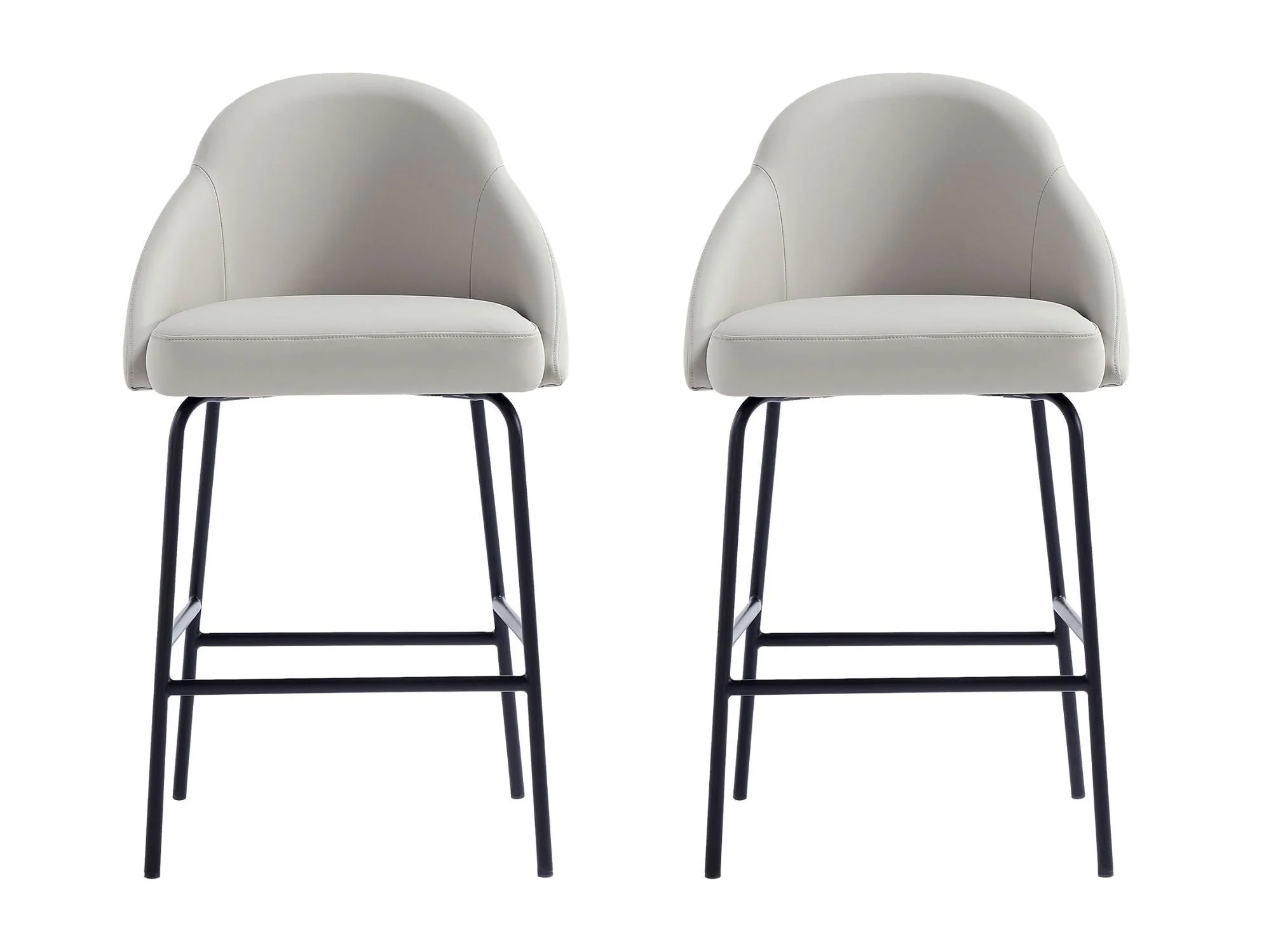 Gracie Counter Stool in Stone and Black (set of 2)