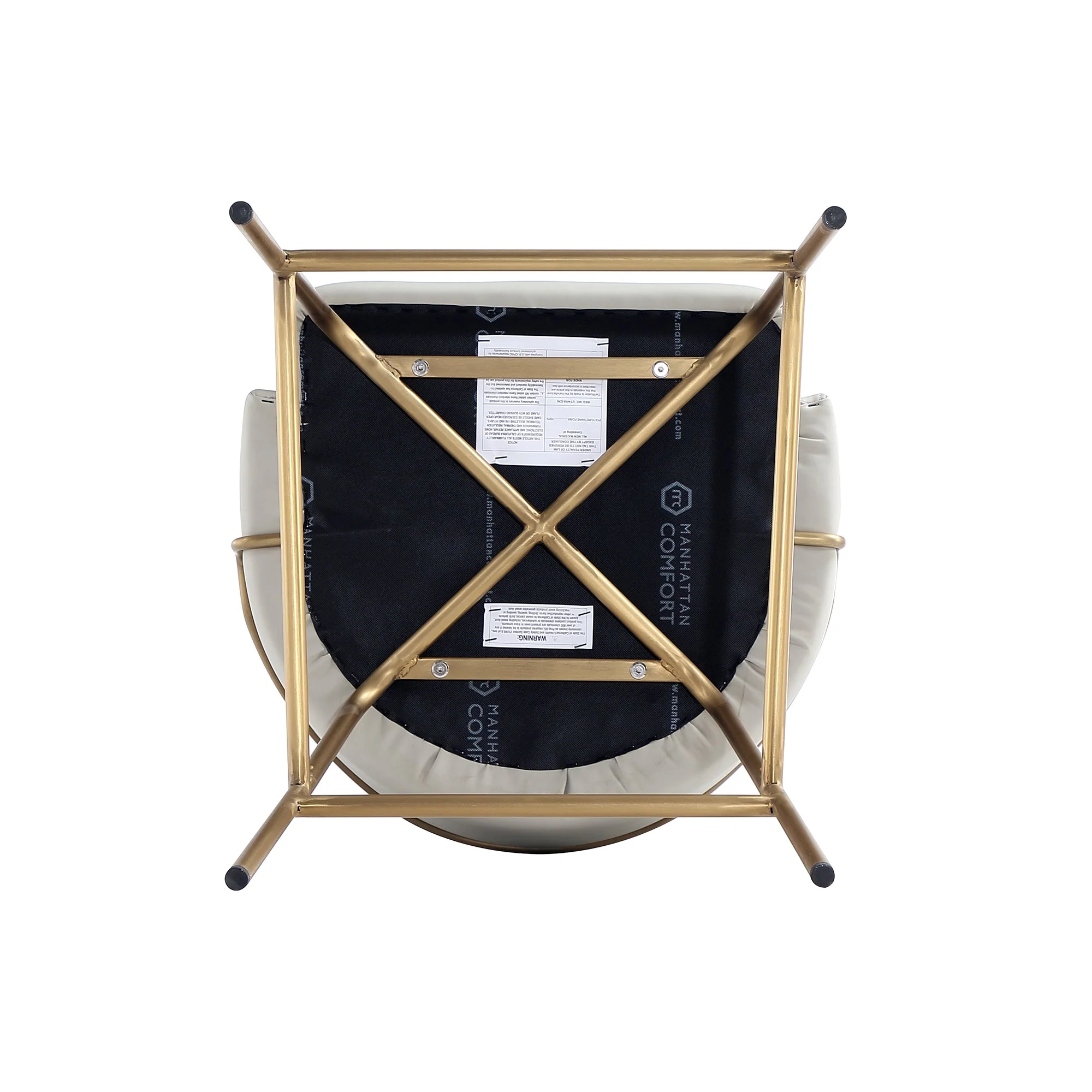 Gracie Counter Stool in Stone and Gold - Image 10
