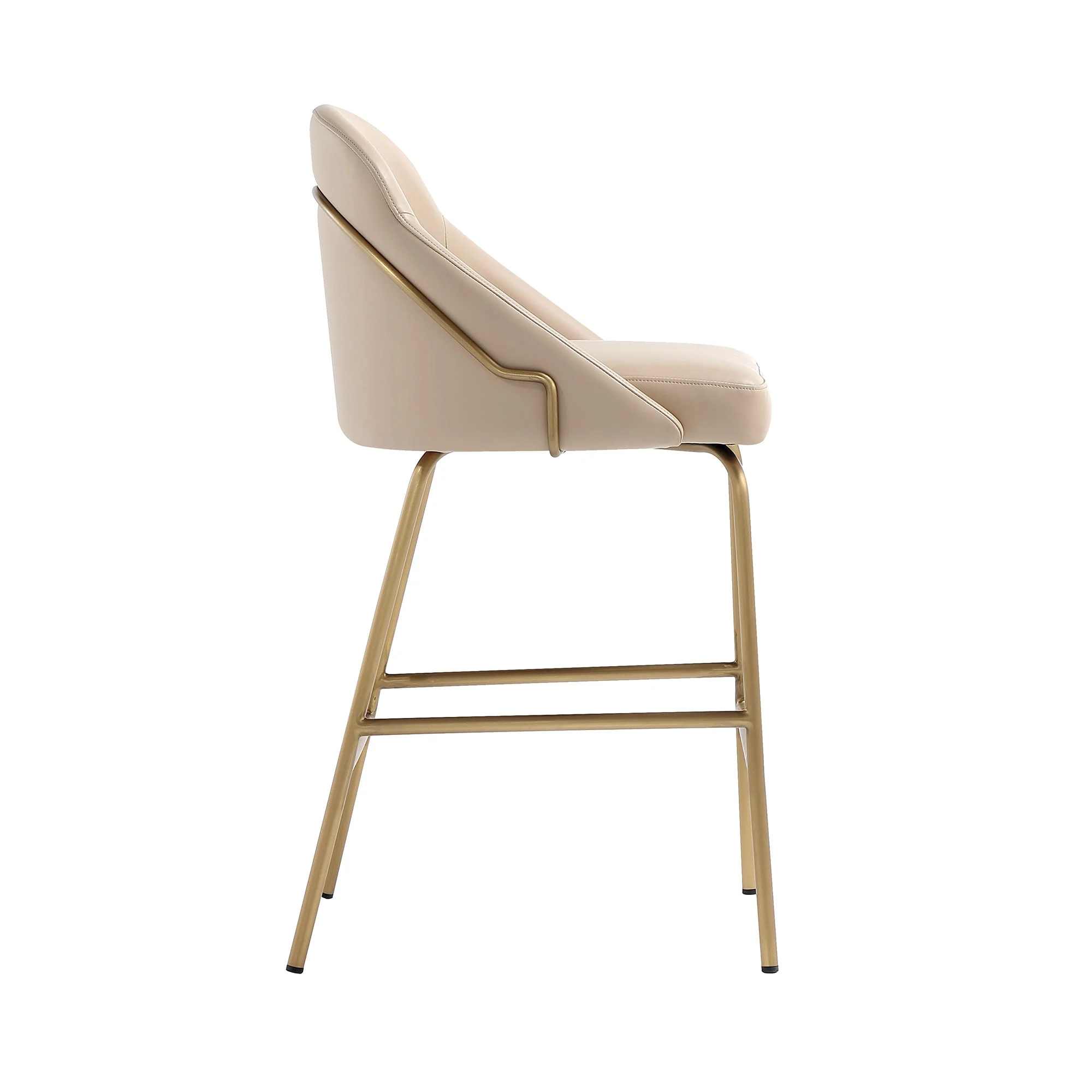 Gracie Counter Stool in Tan and Gold (set of 2) - Image 7