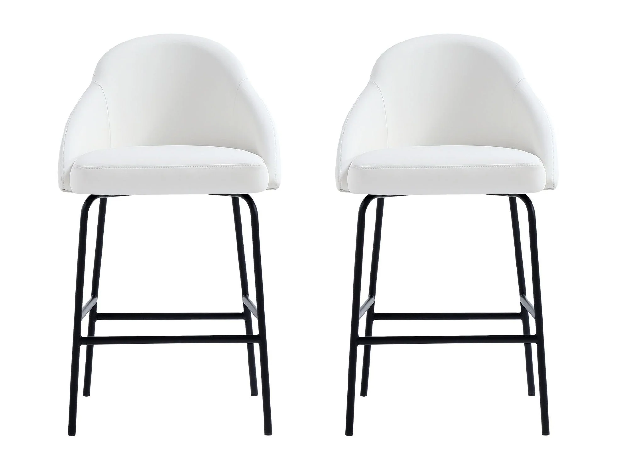 Gracie Counter Stool in White and Black (set of 2)
