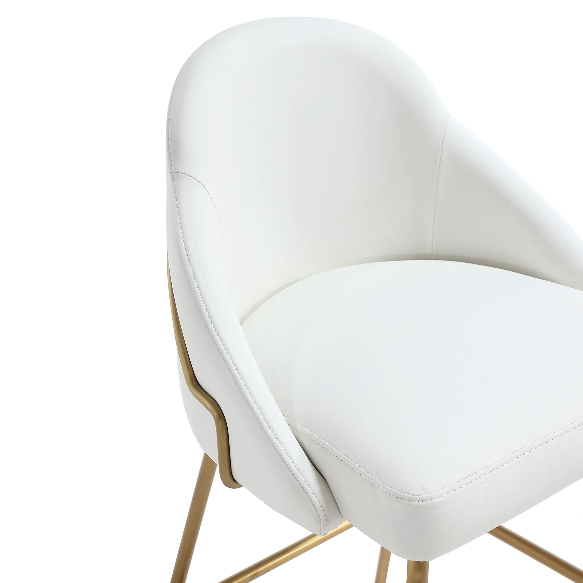 Gracie Counter Stool in White and Gold - Image 5