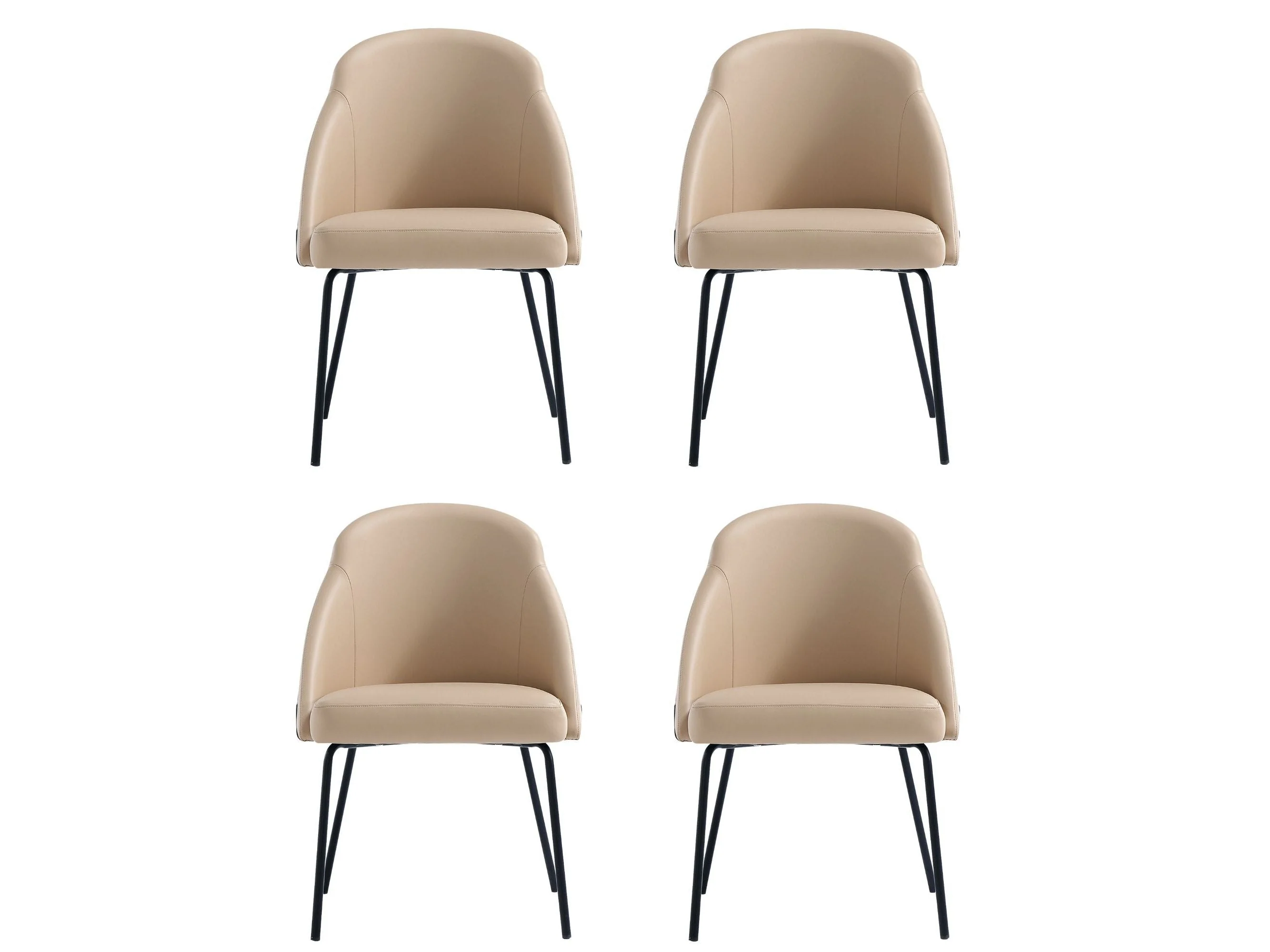 Gracie Dining Chair in Tan and Black (set of 4)