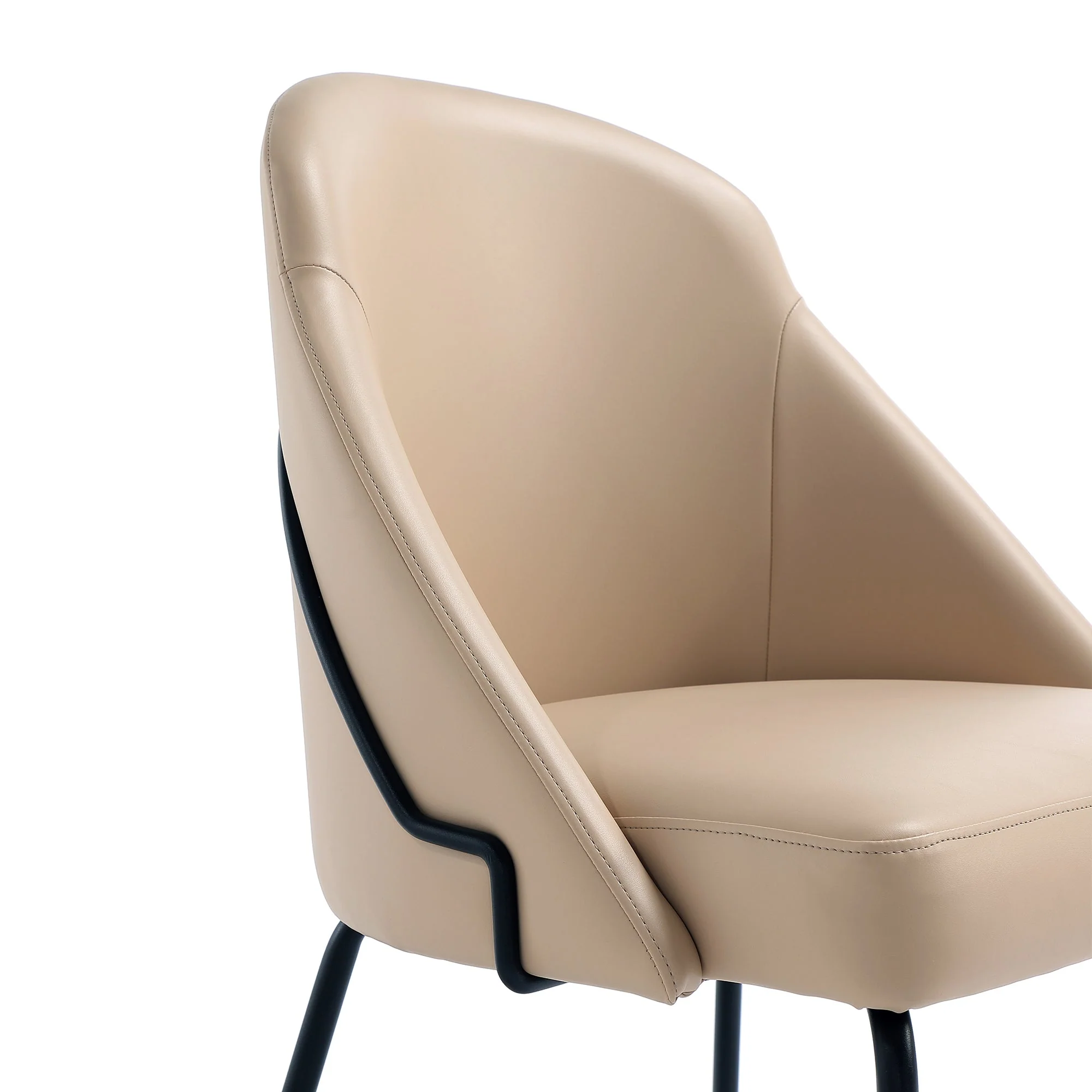 Gracie Dining Chair in Tan and Black (set of 4) - Image 5