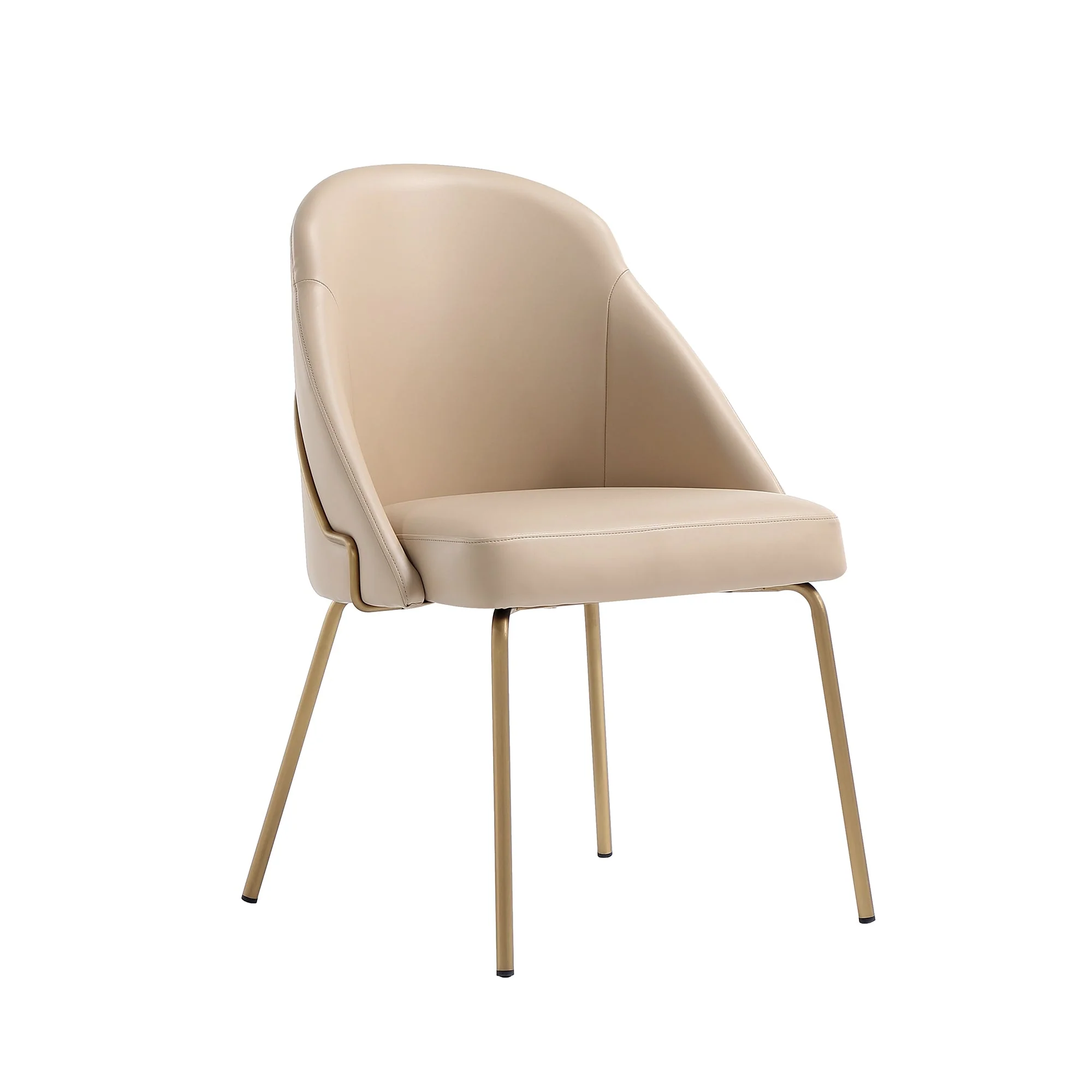 Gracie Dining Chair in Tan and Gold (set of 2) - Image 6