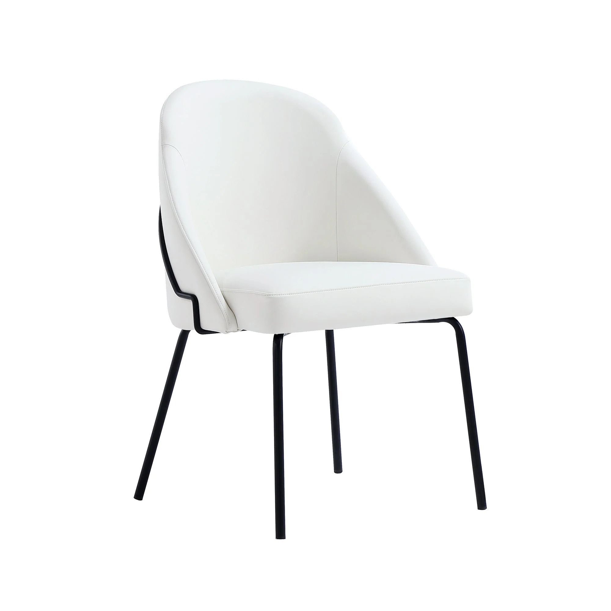 Gracie Dining Chair in White and Black - Image 6