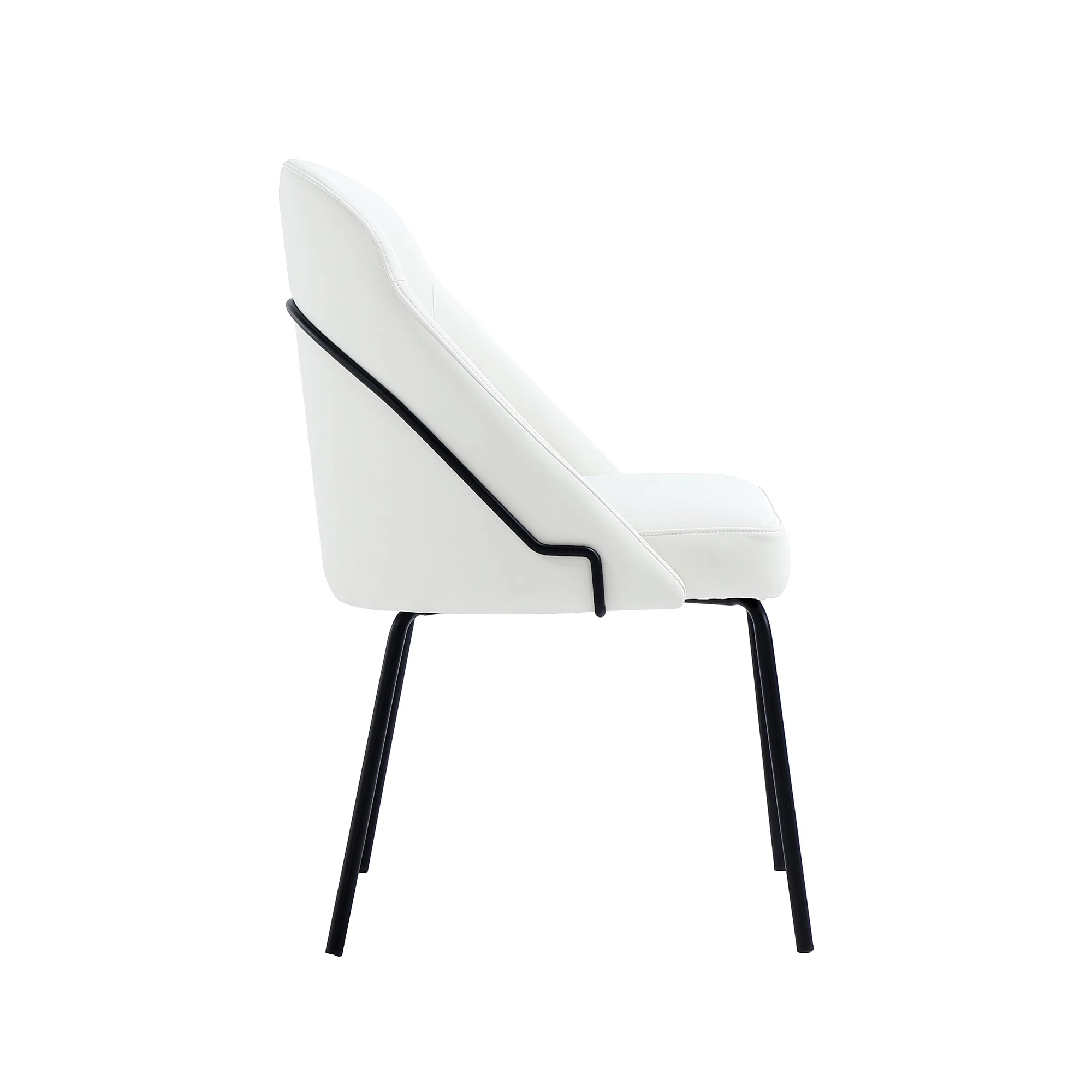 Gracie Dining Chair in White and Black (set of 4) - Image 7