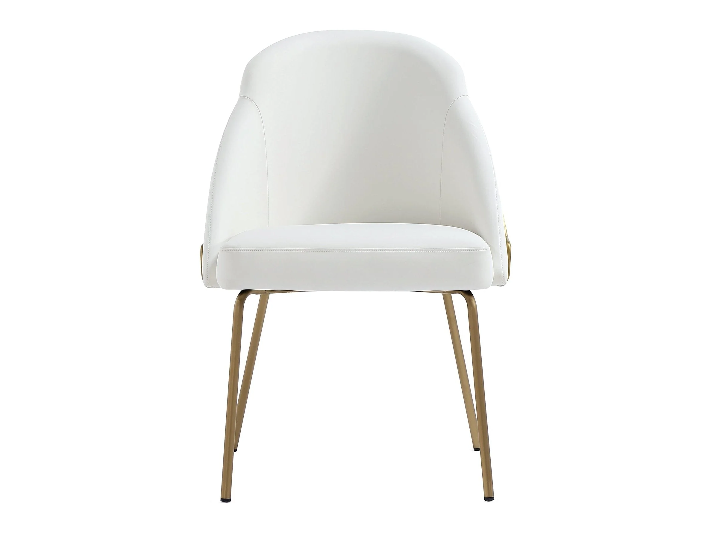 Gracie Dining Chair in White and Gold