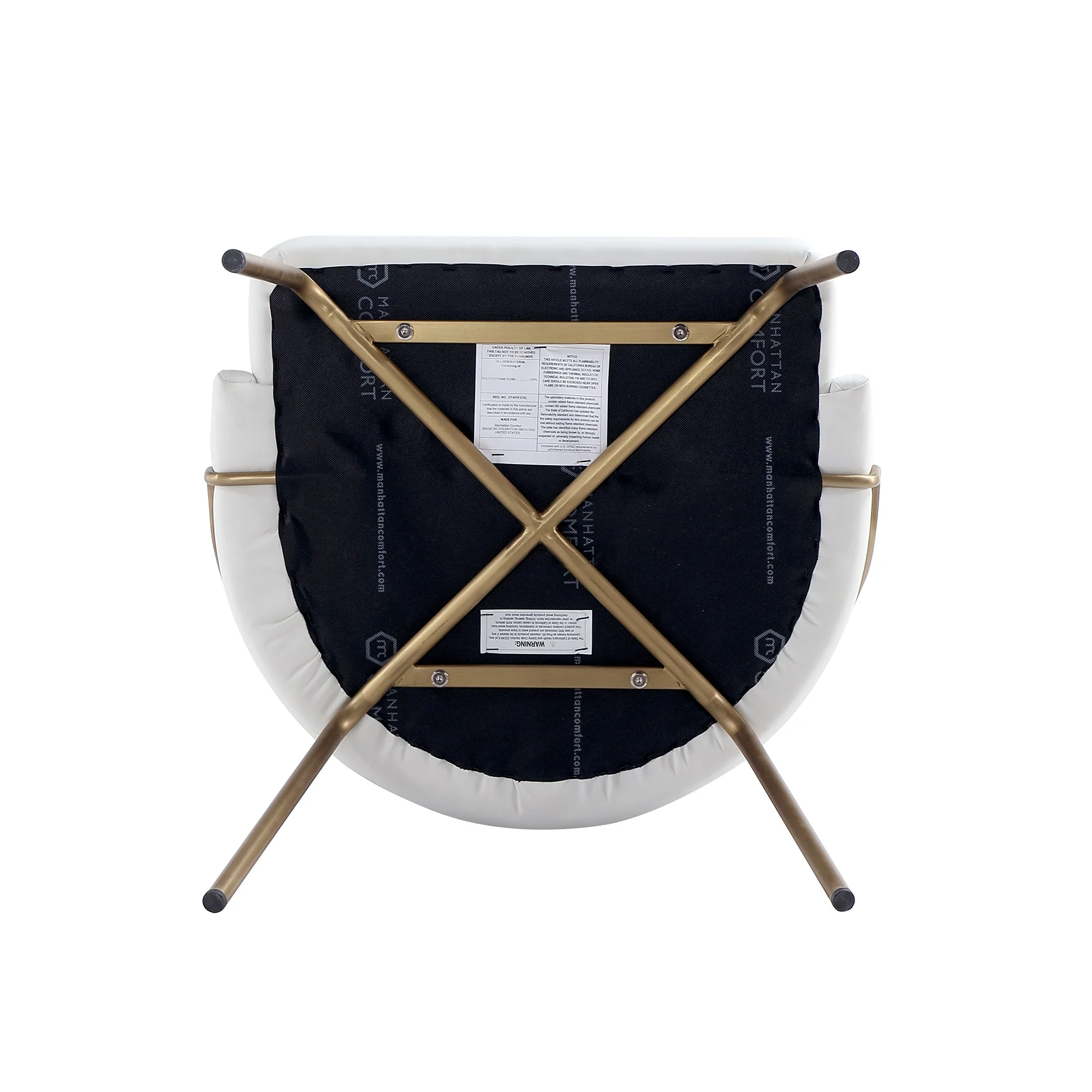 Gracie Dining Chair in White and Gold - Image 10