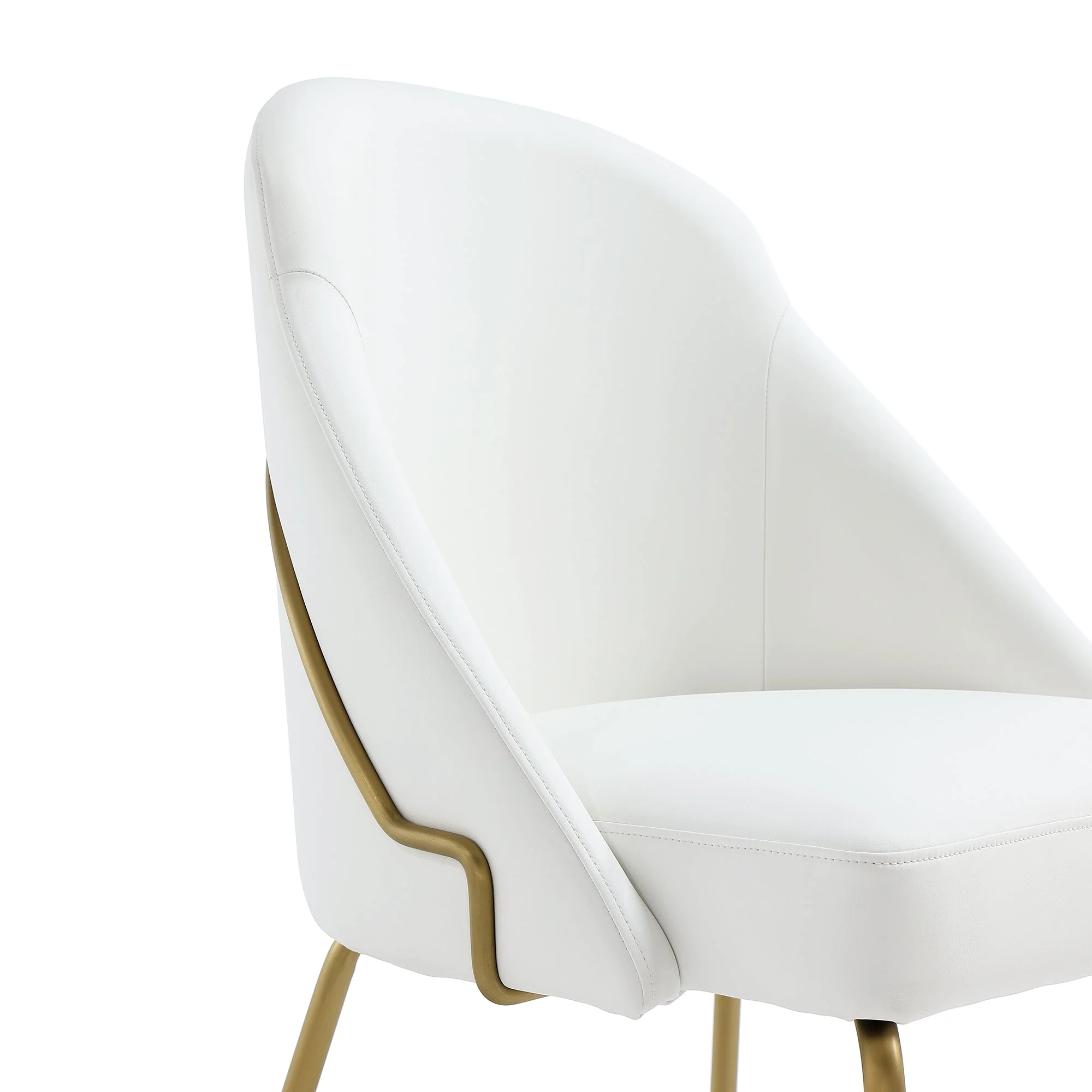 Gracie Dining Chair in White and Gold - Image 5