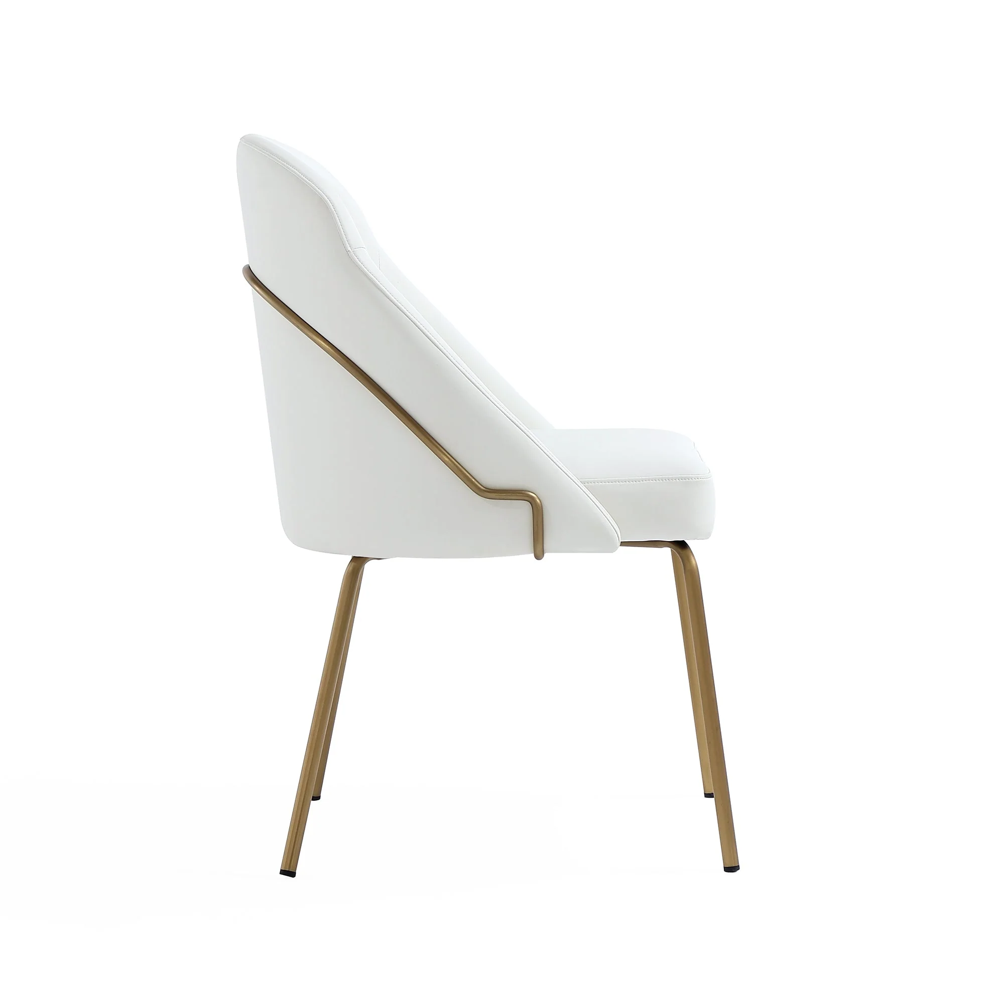 Gracie Dining Chair in White and Gold - Image 7