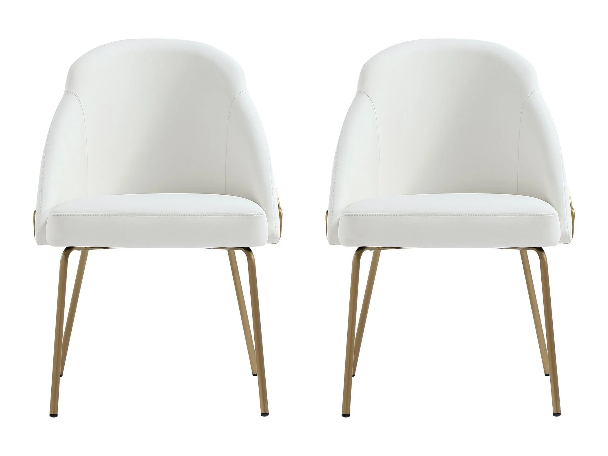 Gracie Dining Chair in White and Gold (set of 2)
