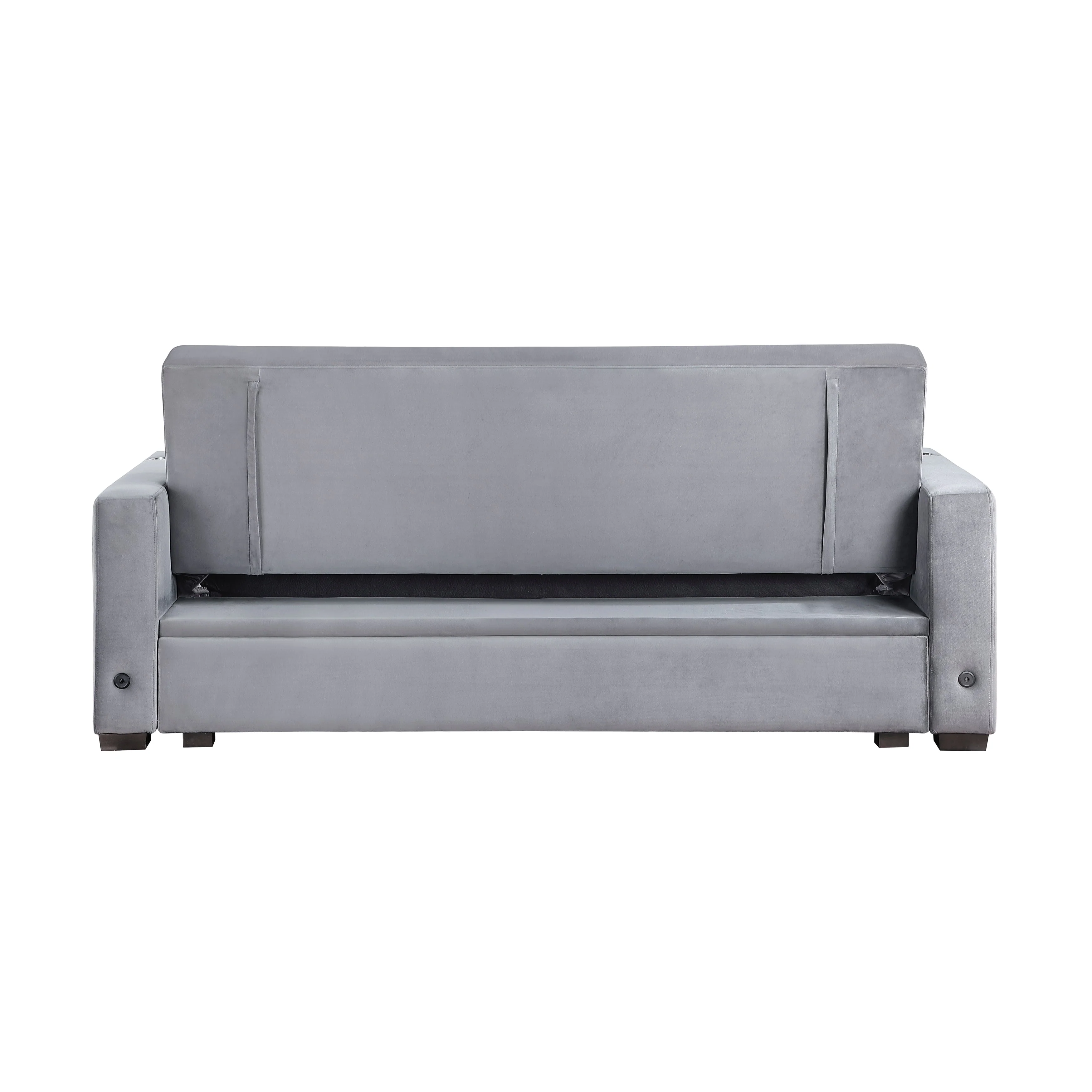 Grady Gray Convertible Sofa with Hidden Storage - Image 6