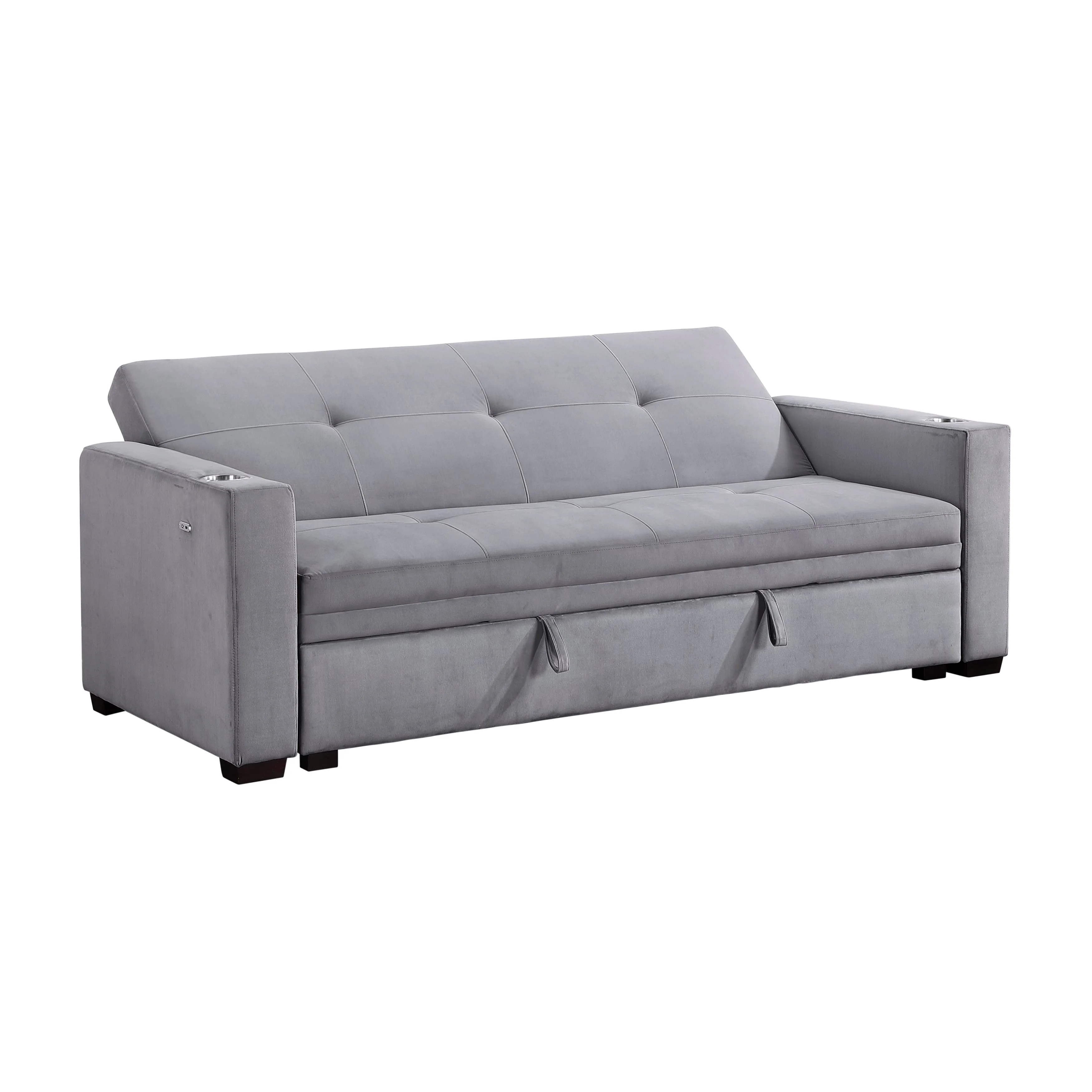 Grady Gray Convertible Sofa with Hidden Storage - Image 7