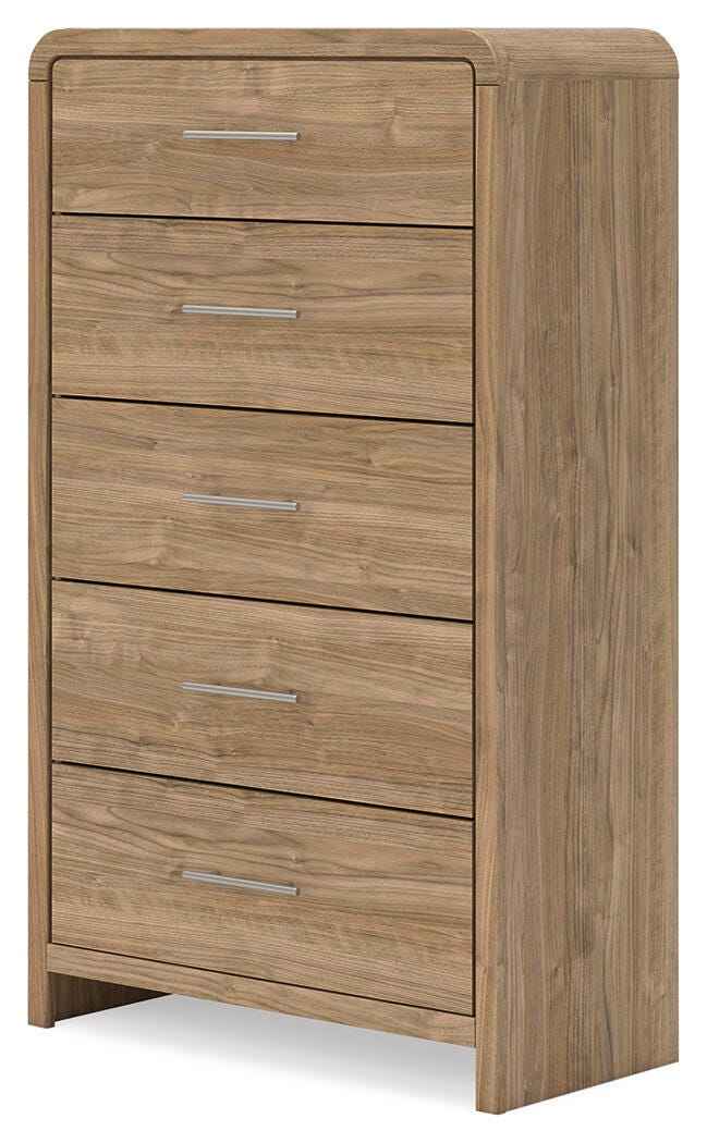 Gramburg Warm Natural Brown Chest of Drawers - Image 3