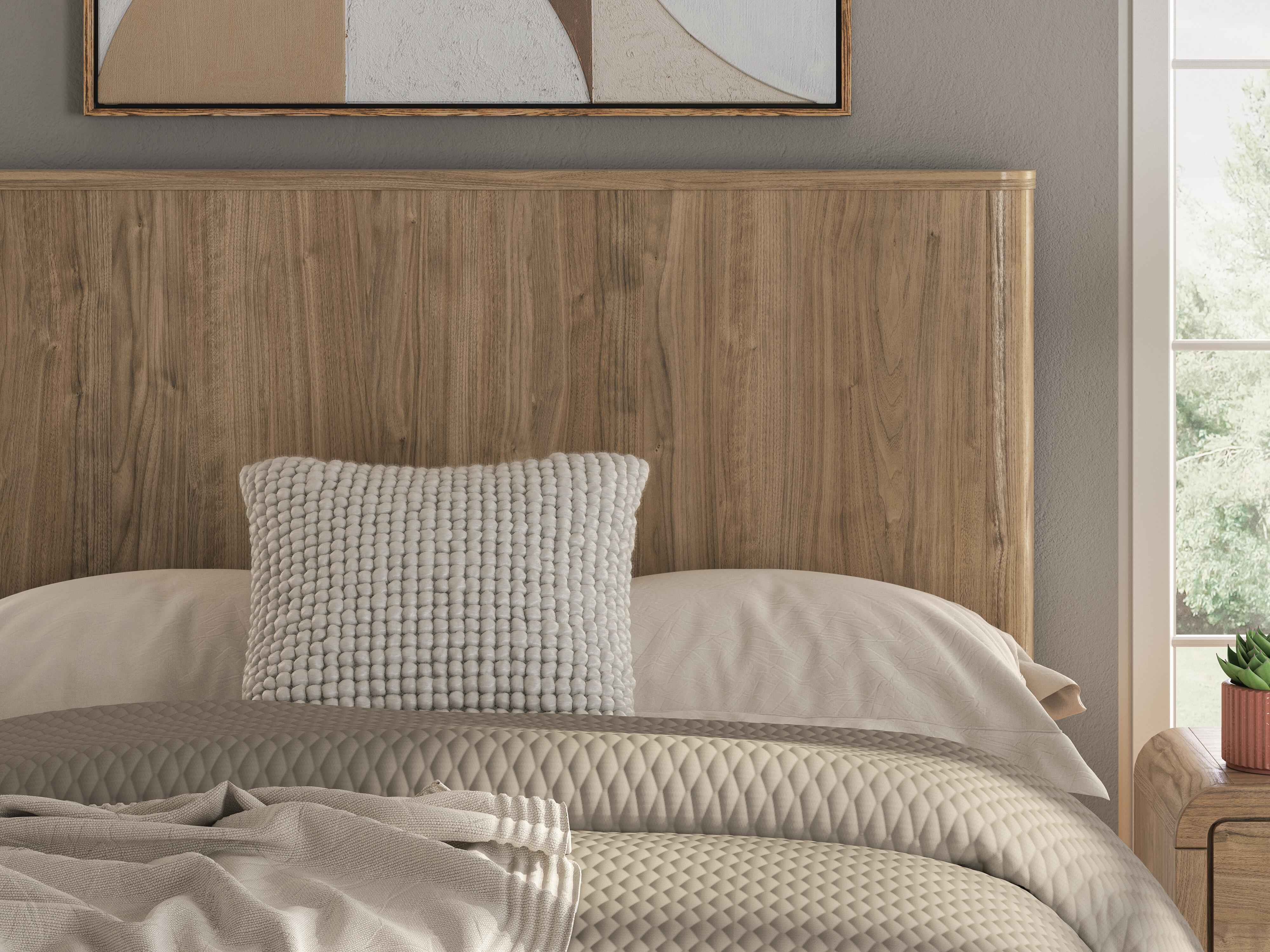 Gramburg Warm Natural Brown Full Panel Bed - Image 9