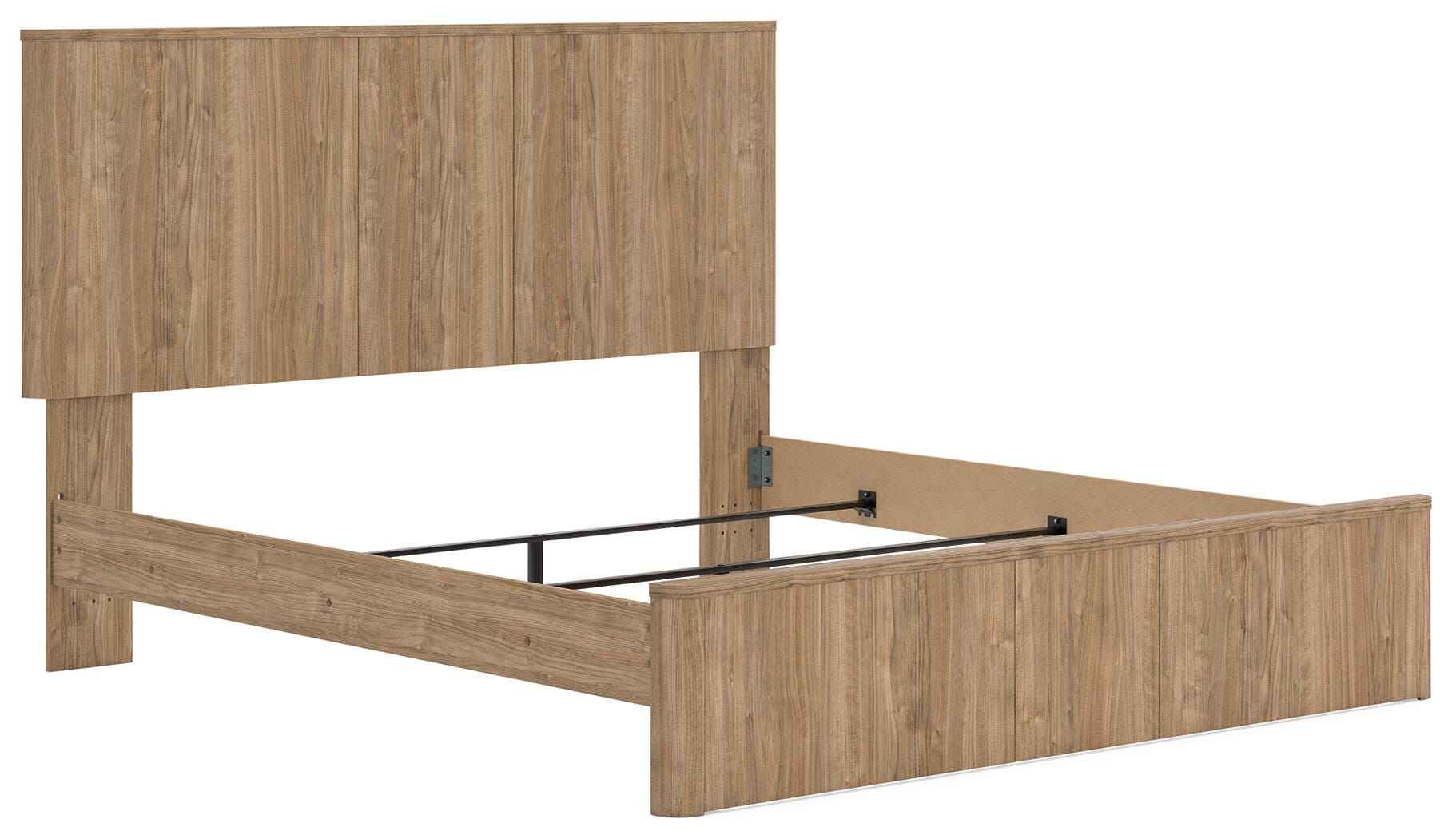 Gramburg Warm Natural Brown King Panel Bed - Image 3