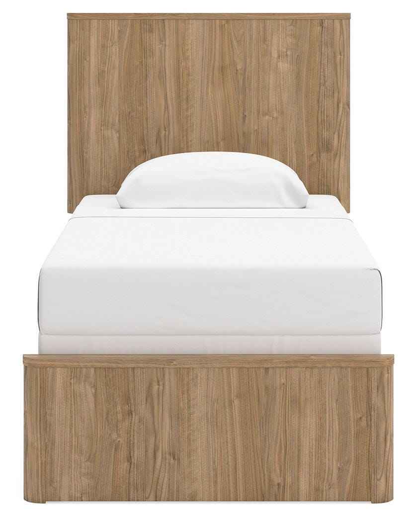 Gramburg Warm Natural Brown Twin Panel Bed - Image 5