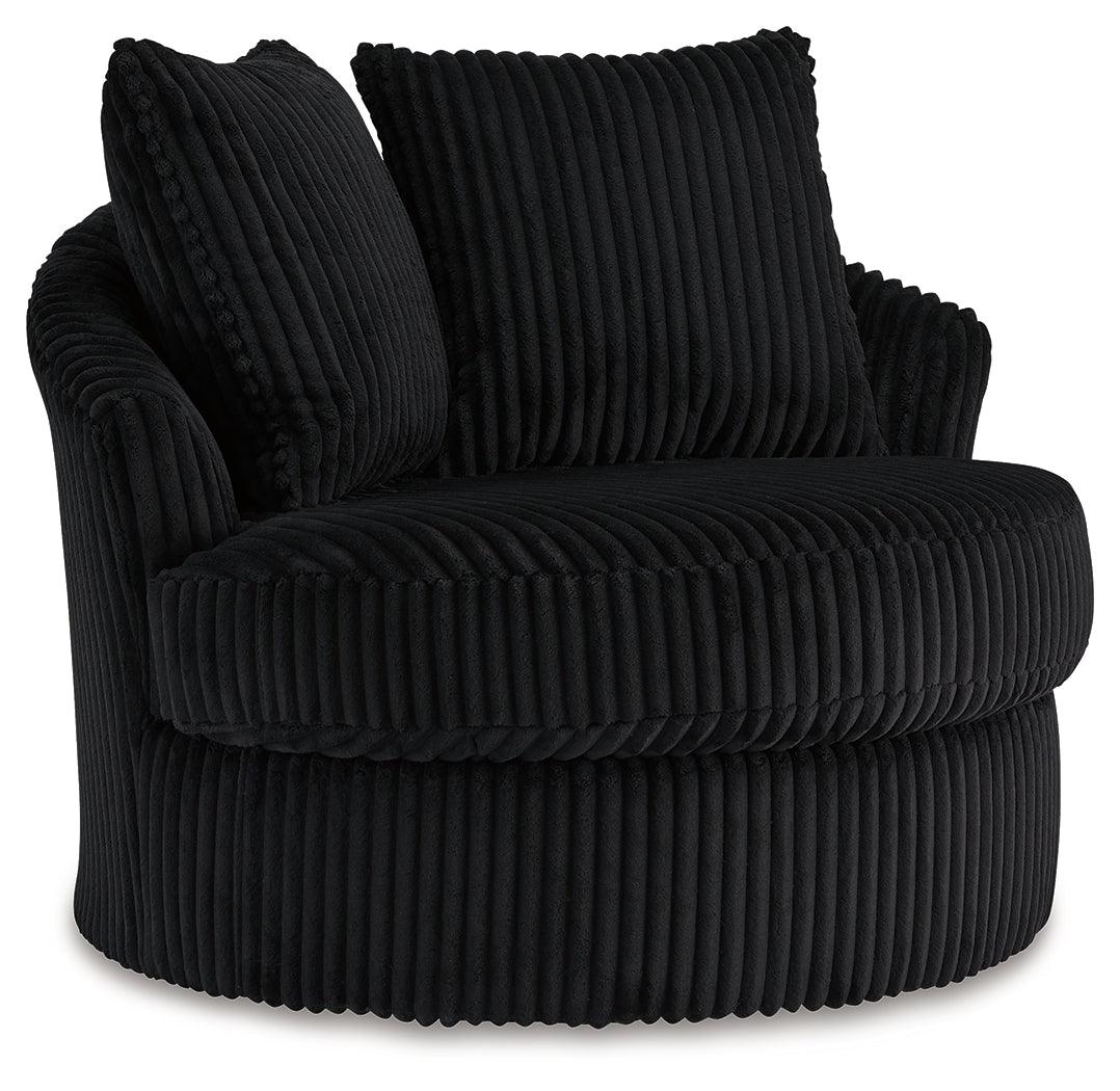 Gramwell Onyx Oversized Swivel Accent Chair - Image 2