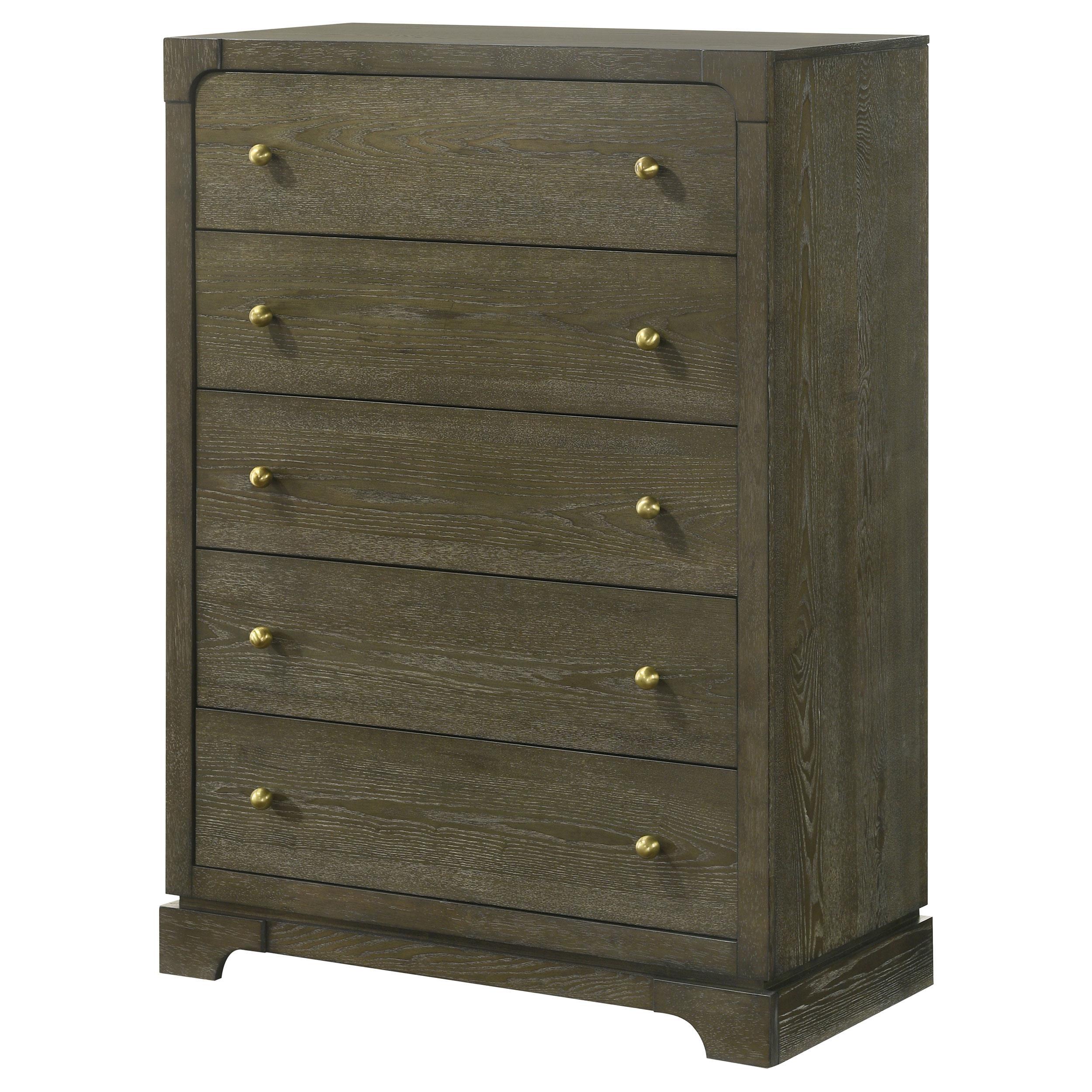 Gran Park 5-drawer Bedroom Chest of Drawers Dark Cocoa - Image 3