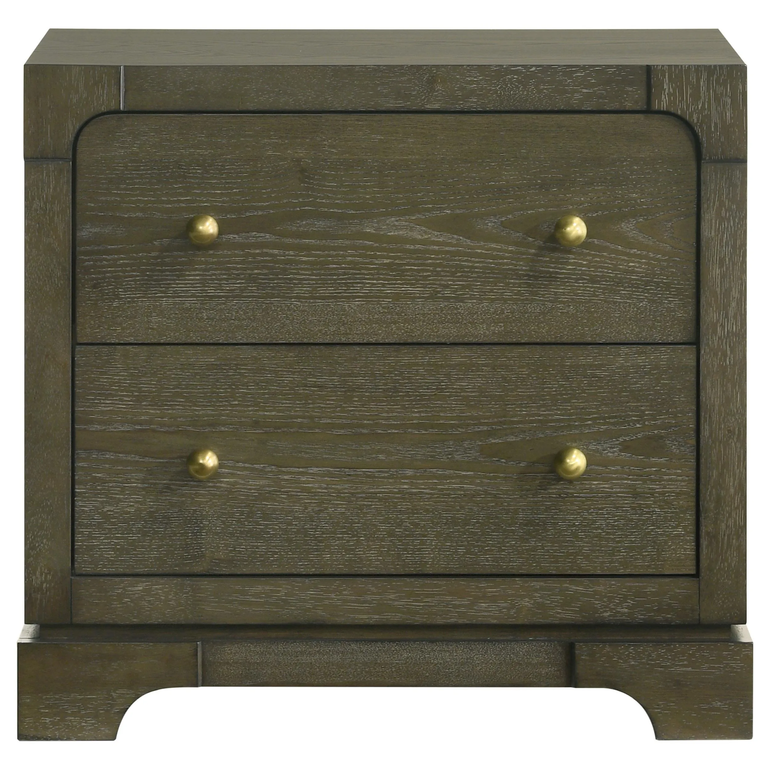 Gran Park Dark Cocoa 2-drawer Nightstand Bedside Table - Image 2