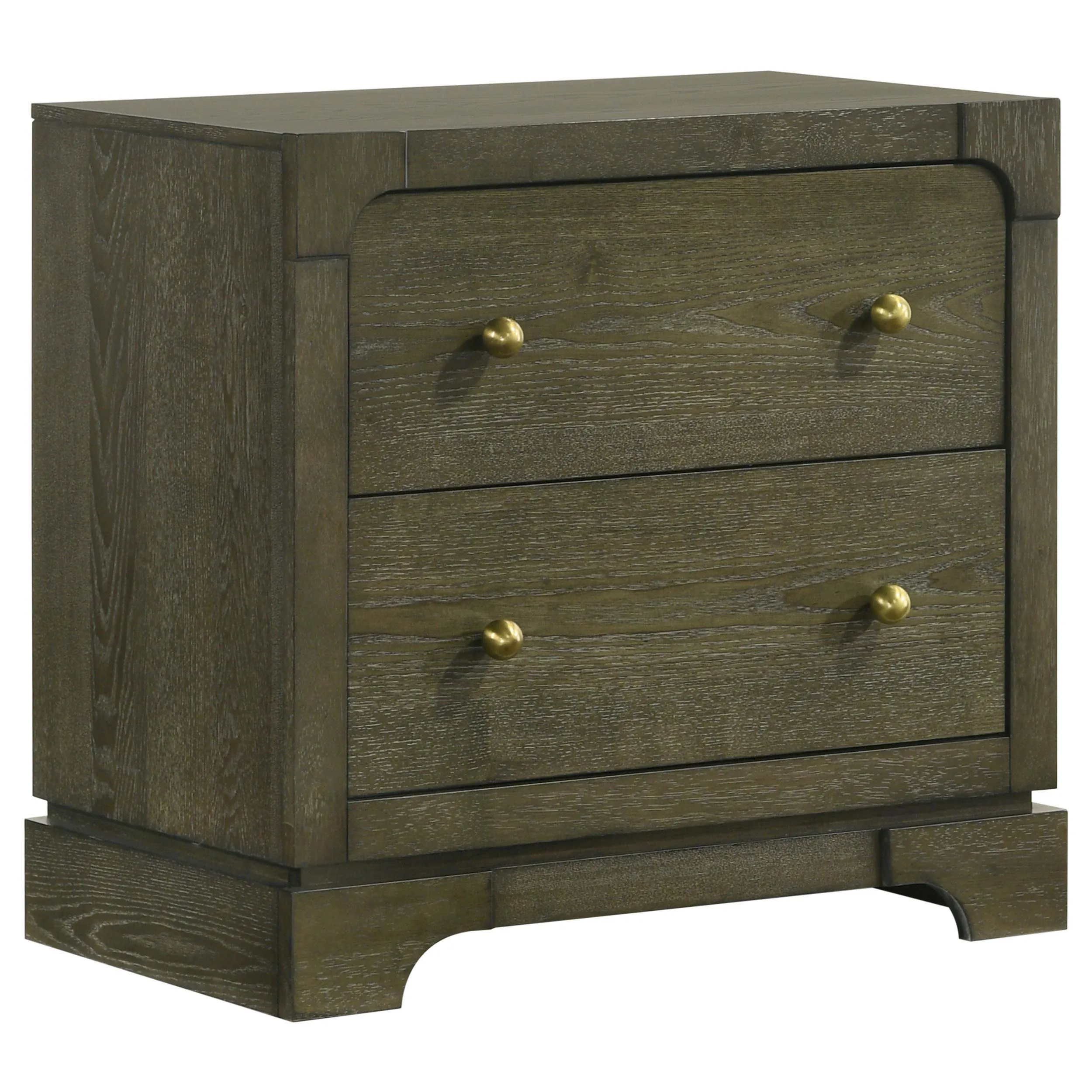 Gran Park Dark Cocoa 2-drawer Nightstand Bedside Table - Image 4