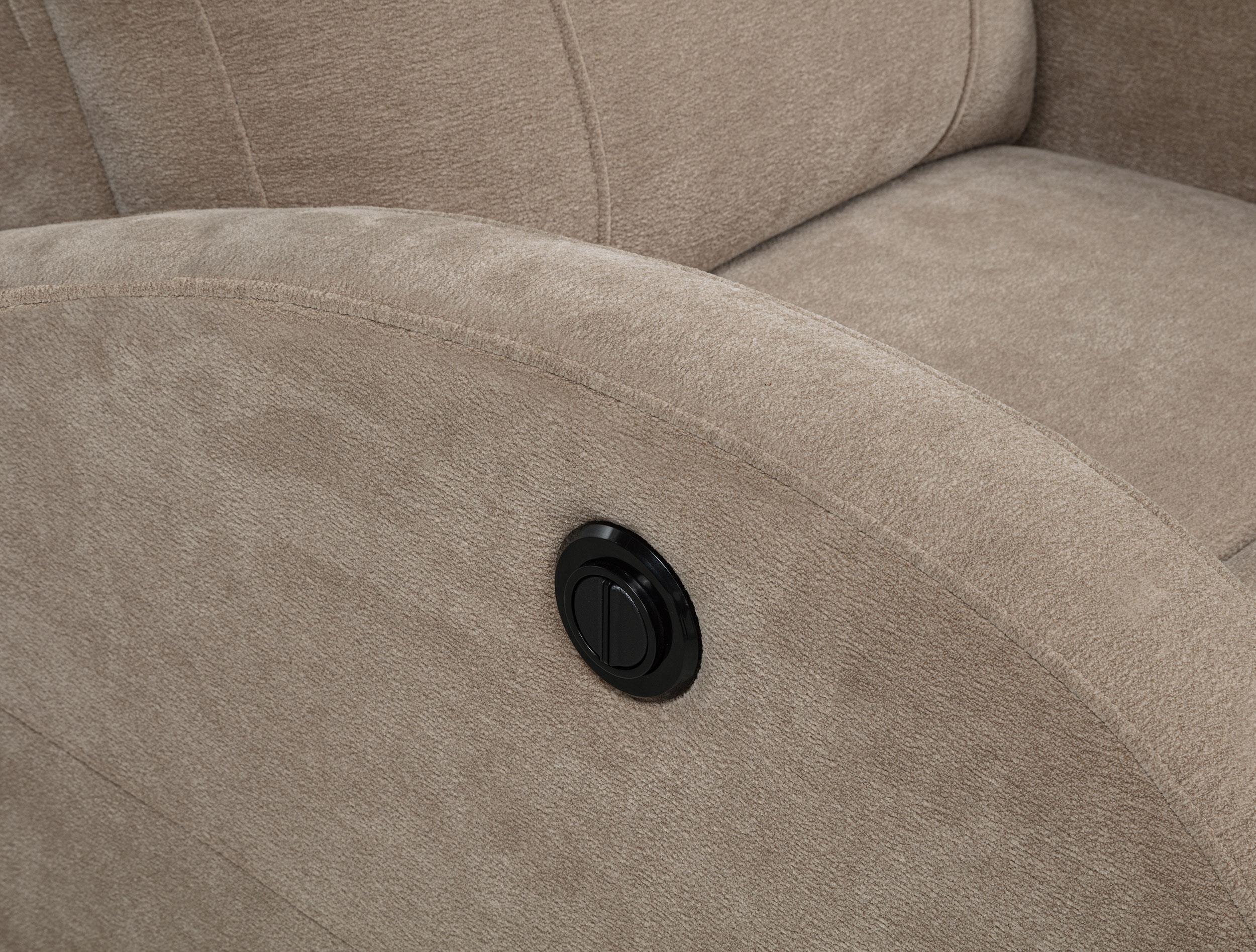 Grant Camel Fabric Upholstered Power Recliner Chair - Image 9