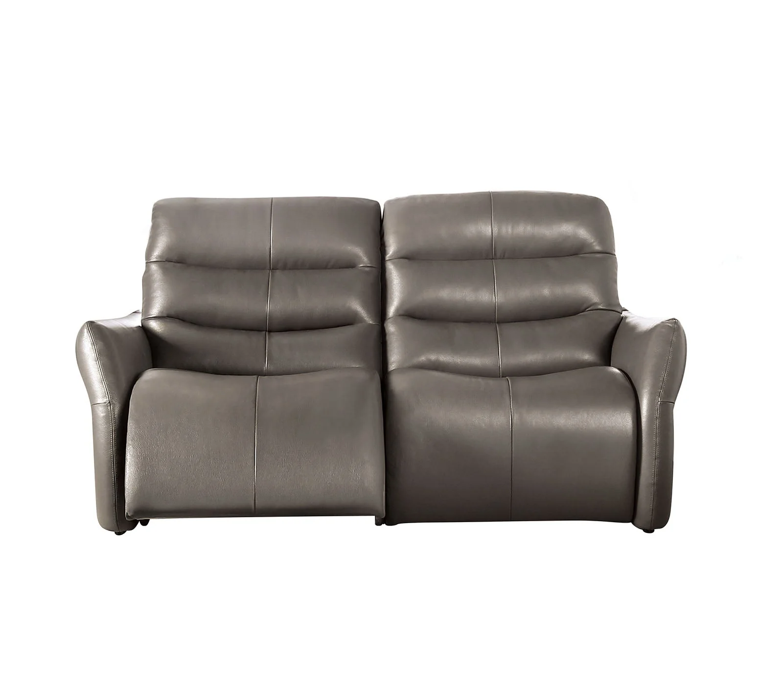 Granucci Gray Real Italian Leather Reclining Living Room Set - Image 2