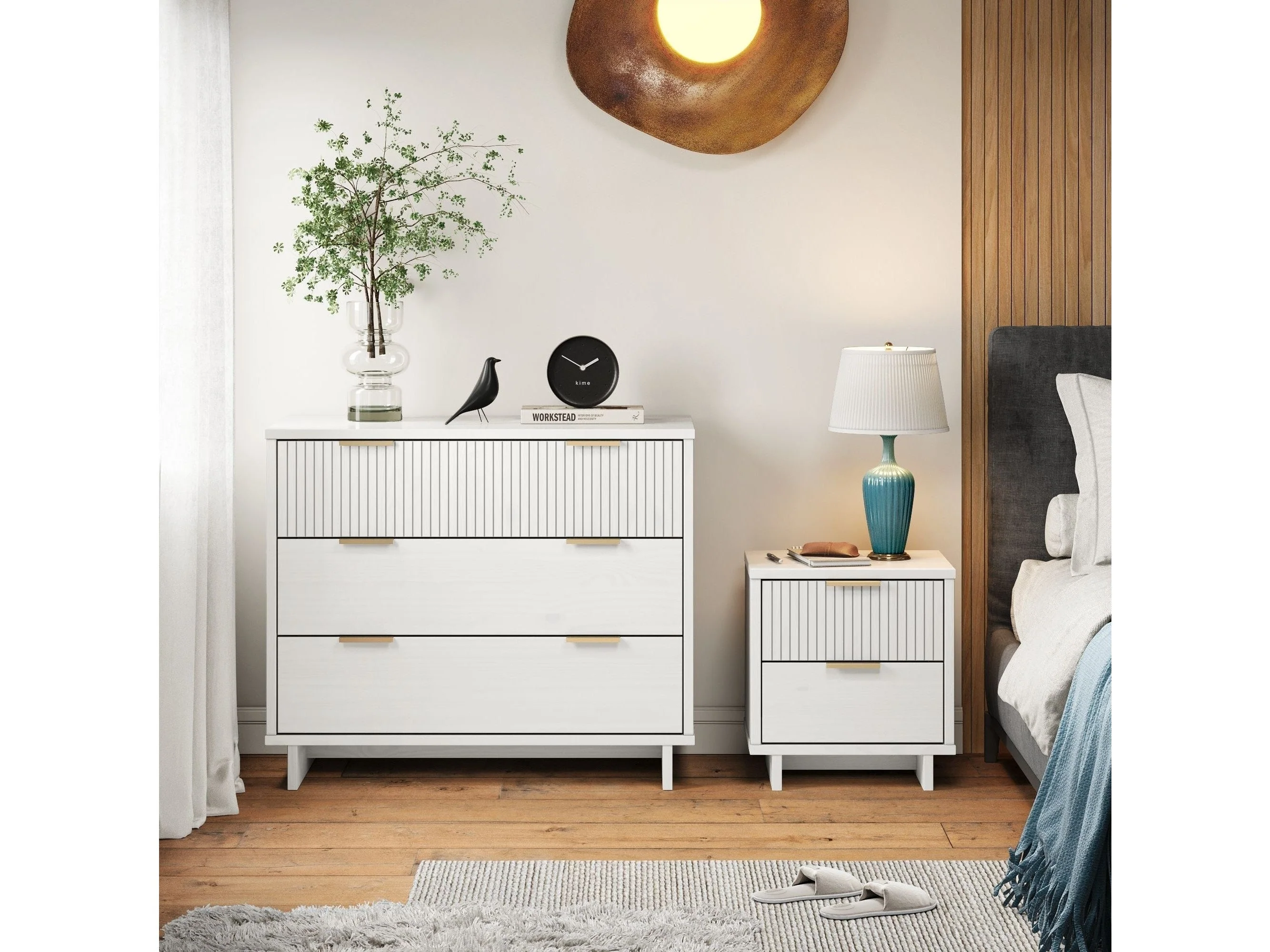 Granville 2-Piece Standard Dresser and Nightstand Set in White