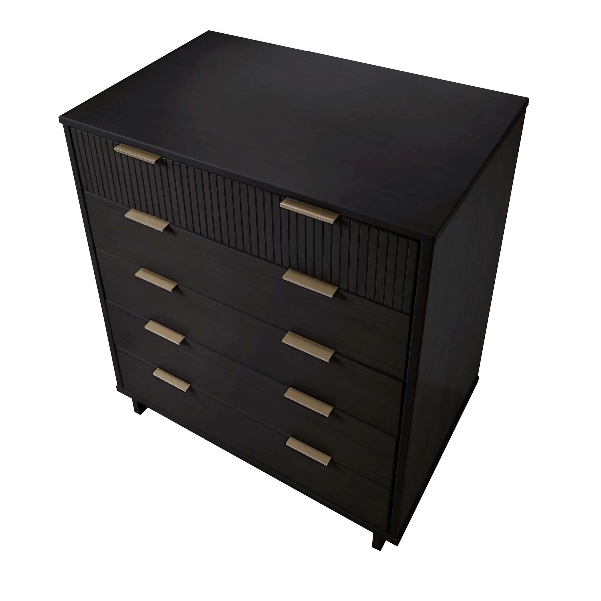 Granville 2-Piece Tall Chest and Double Dresser Set in Black - Image 11