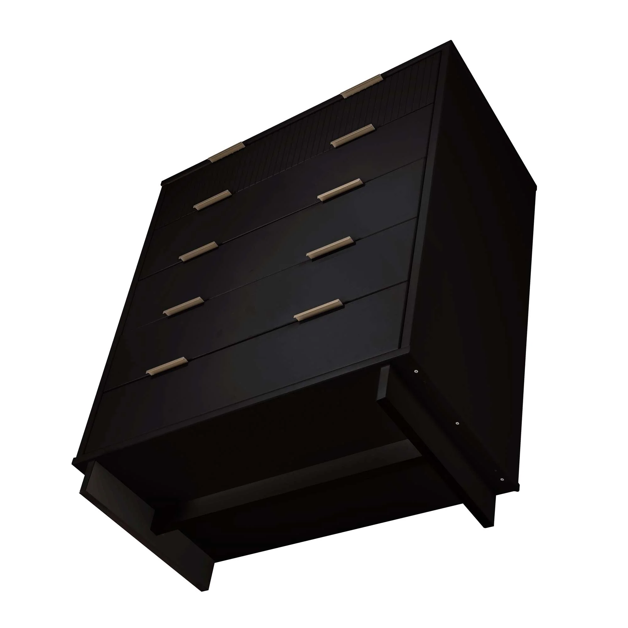 Granville 2-Piece Tall Chest and Double Dresser Set in Black - Image 12