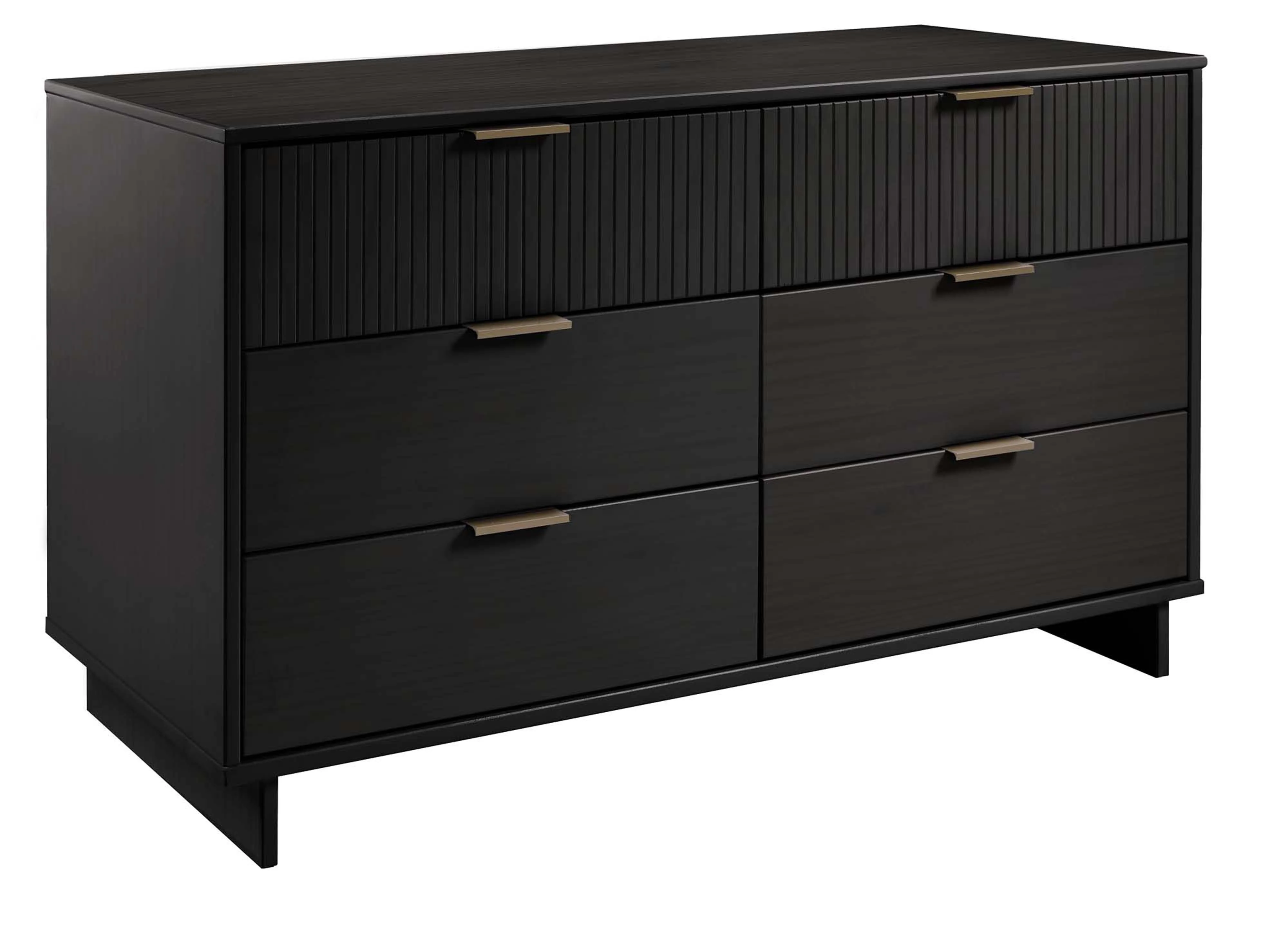 Granville 2-Piece Tall Chest and Double Dresser Set in Black - Image 15