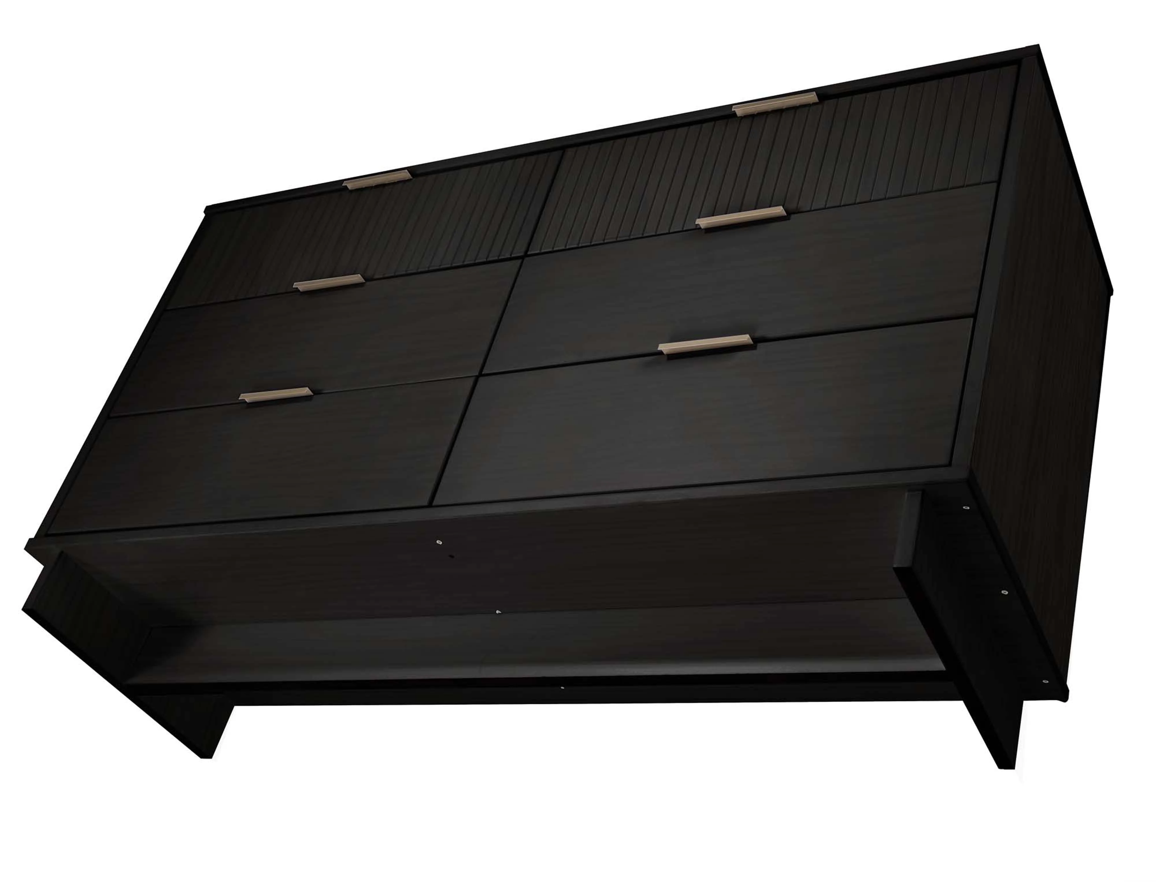 Granville 2-Piece Tall Chest and Double Dresser Set in Black - Image 18