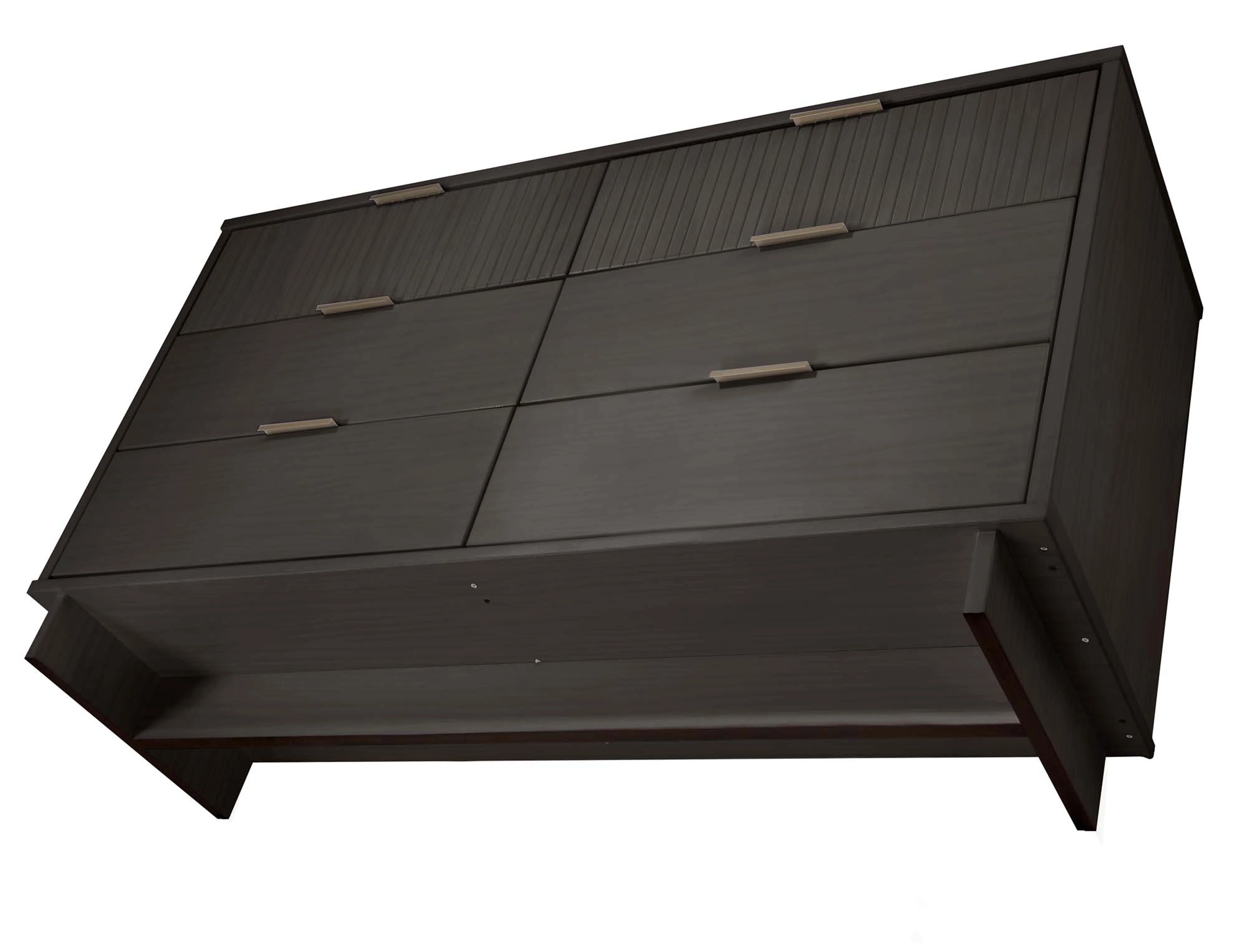 Granville 2-Piece Tall Chest and Double Dresser Set in Dark Grey - Image 18