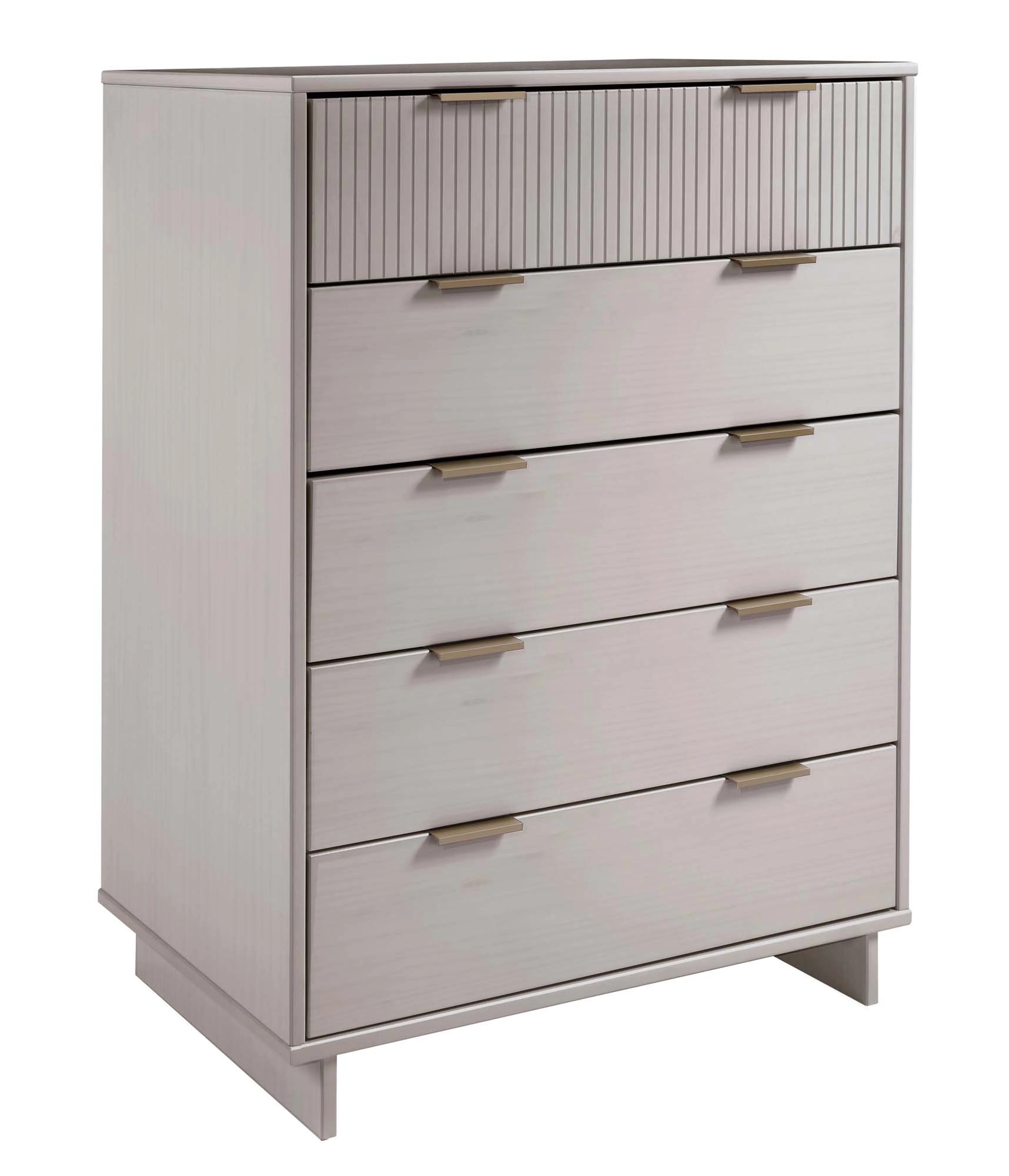 Granville 2-Piece Tall Chest and Double Dresser Set in Light Grey - Image 9