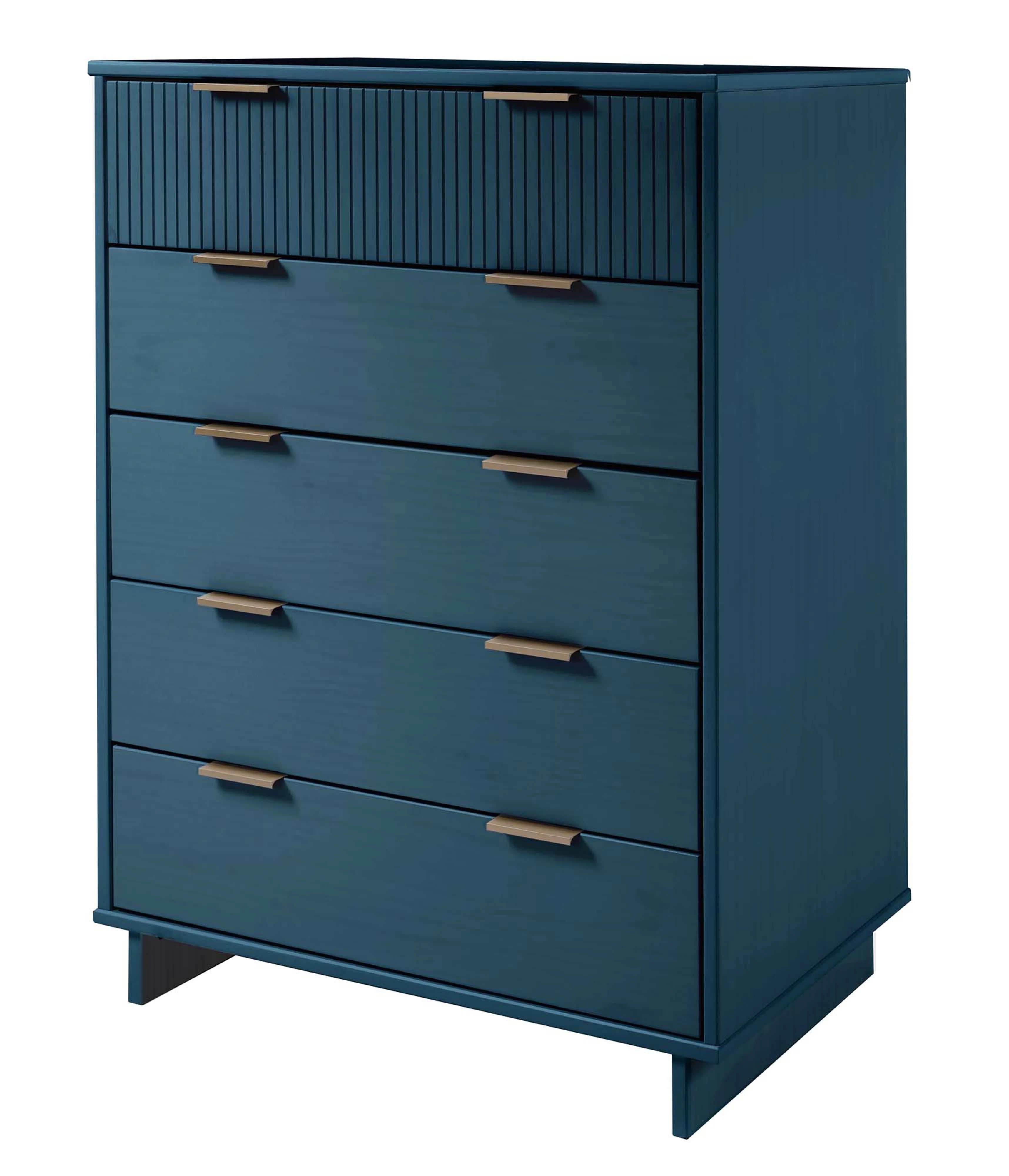 Granville 2-Piece Tall Chest and Double Dresser Set in Midnight Blue - Image 8